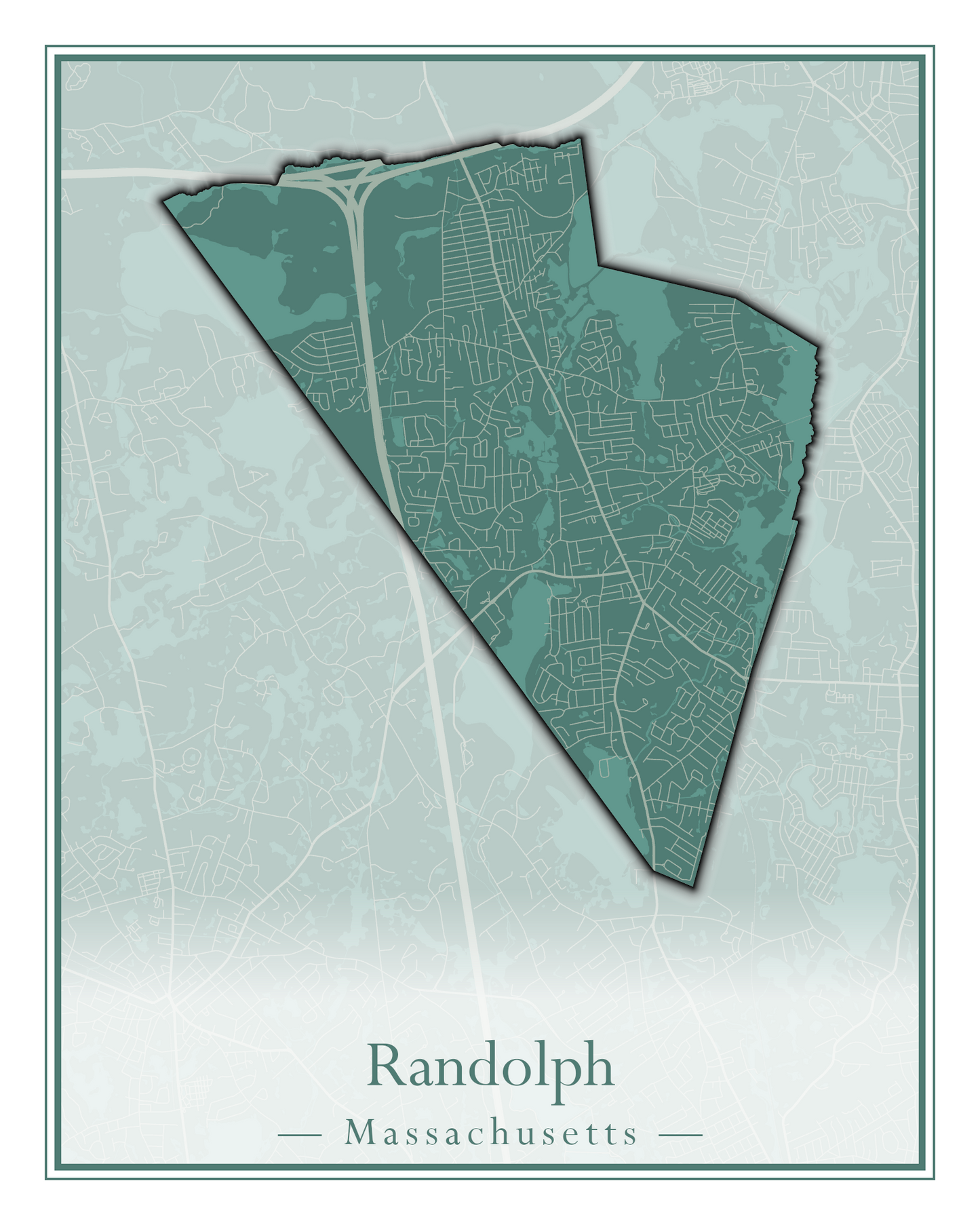 Massachusetts Towns - Street Map (Princeton - Randolph)