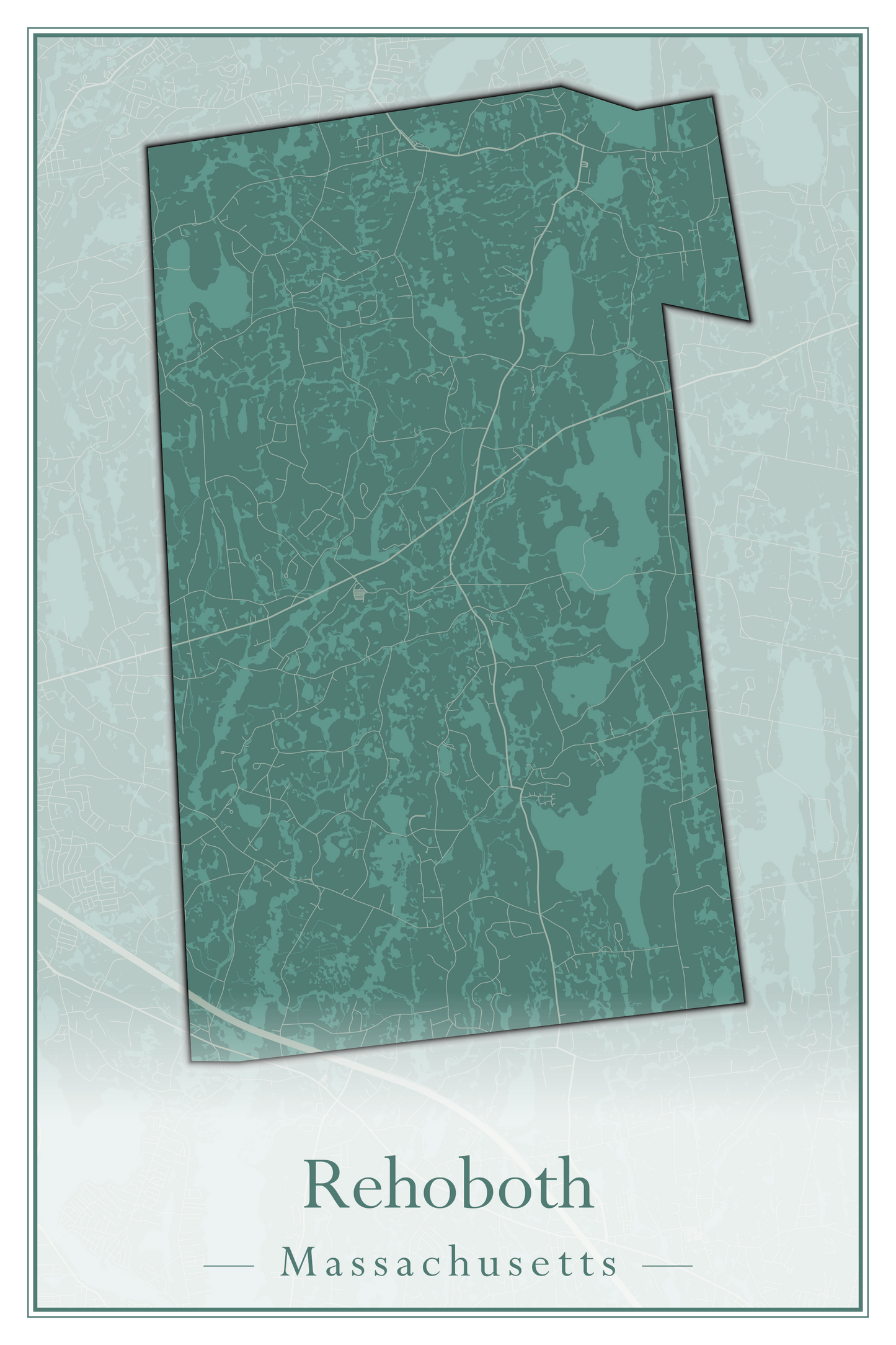 Massachusetts Towns - Street Map (Raynham - Revere)