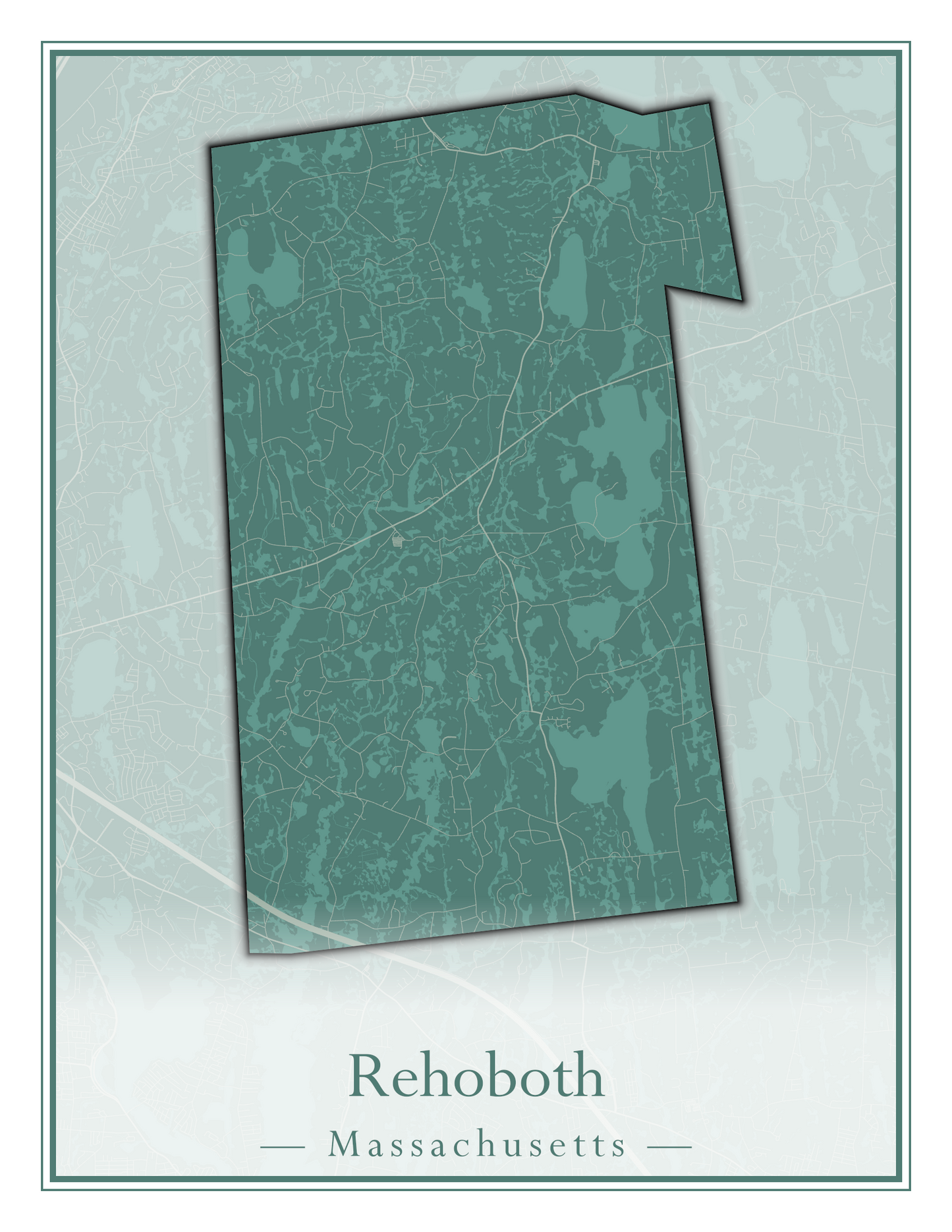 Massachusetts Towns - Street Map (Raynham - Revere)