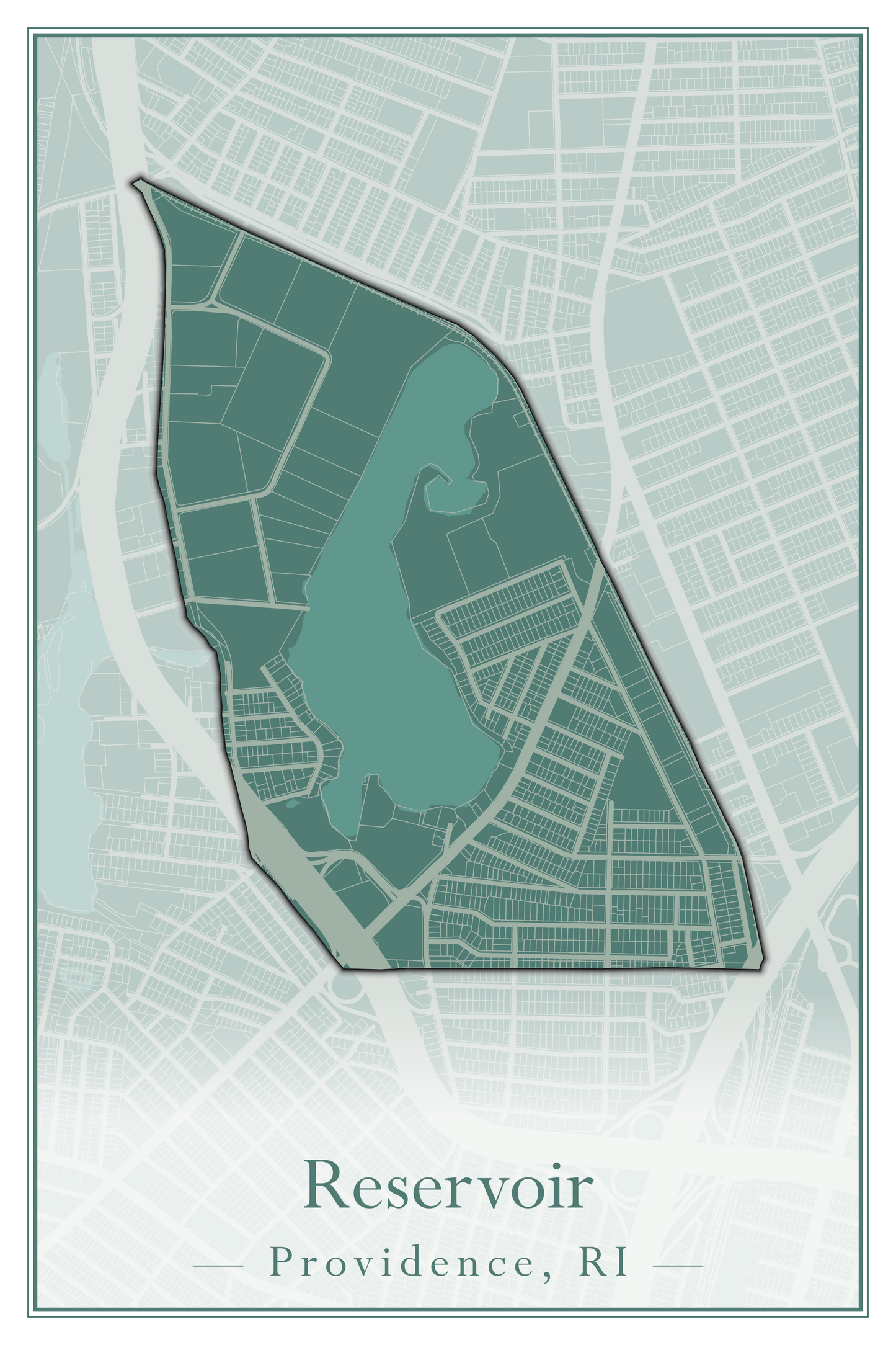 Providence Neighborhoods - Street Map (Mount Hope - Reservoir)