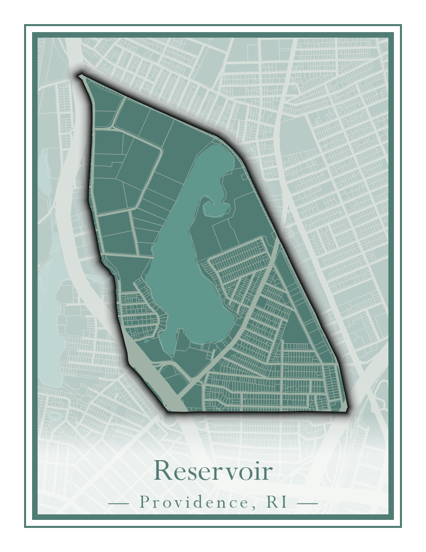 Providence Neighborhoods - Street Map (Mount Hope - Reservoir)