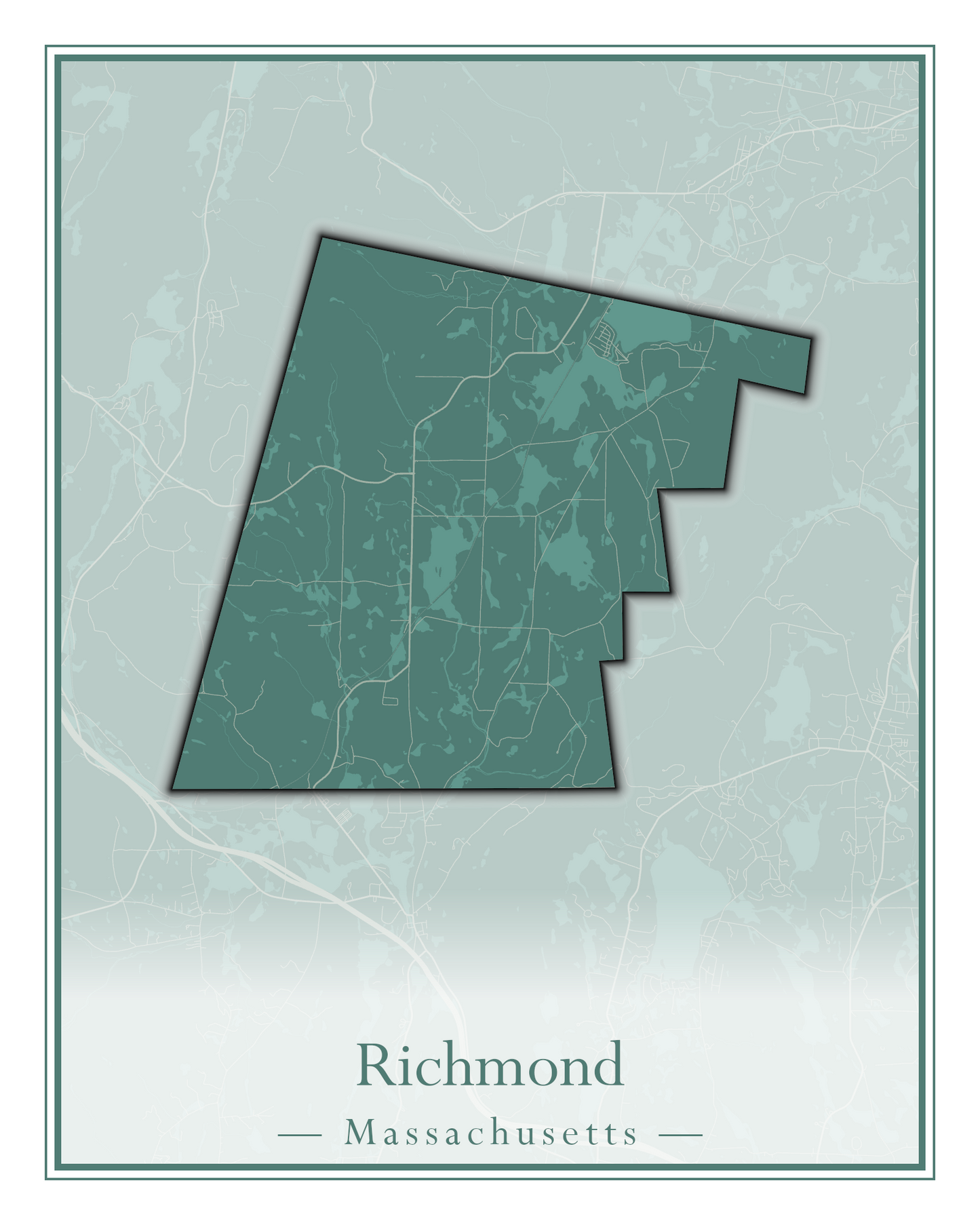 Massachusetts Towns - Street Map (Richmond - Rockport)