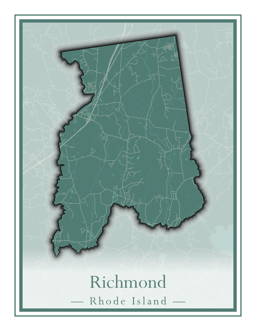 Rhode Island Towns - Street Map (Richmond - South Kingstown)