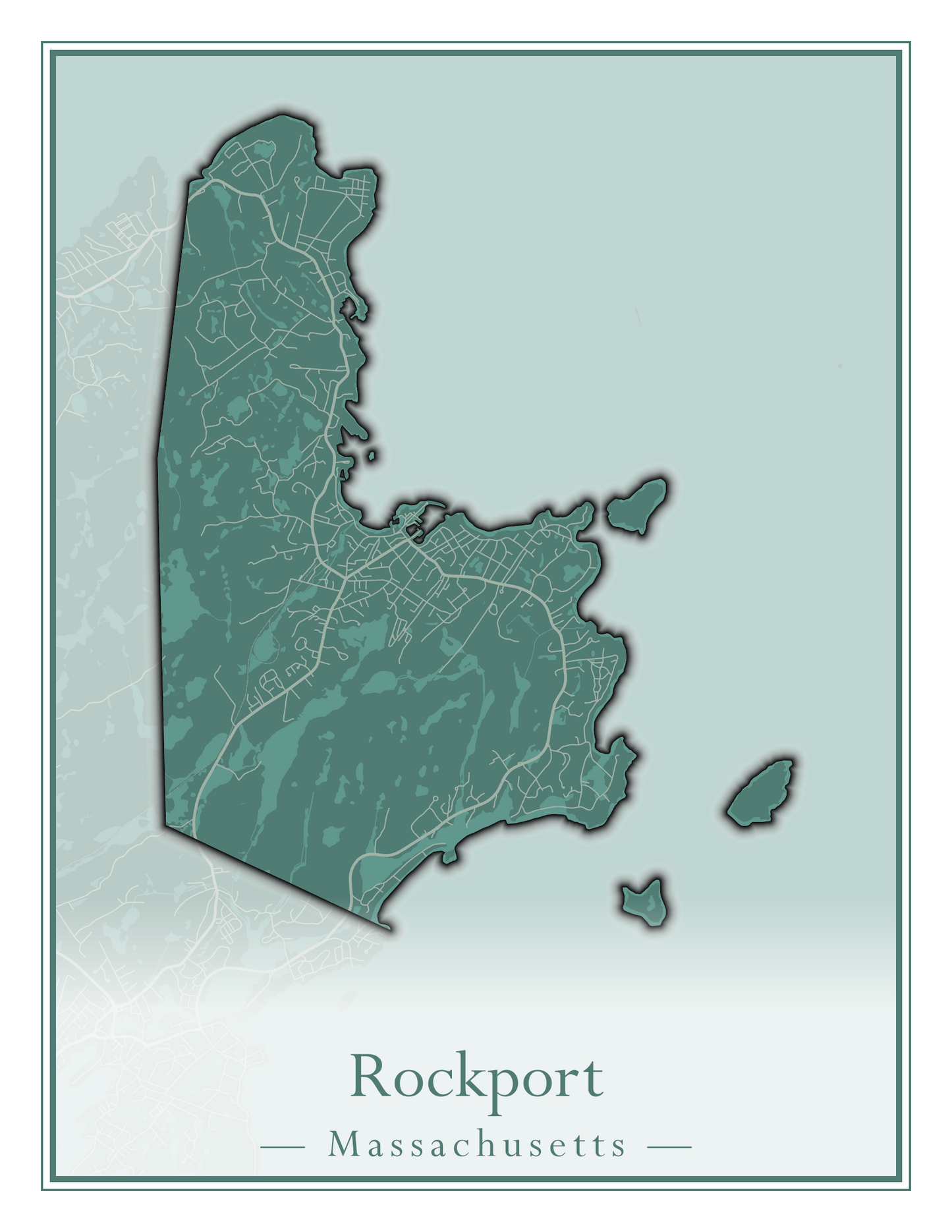 Massachusetts Towns - Street Map (Richmond - Rockport)