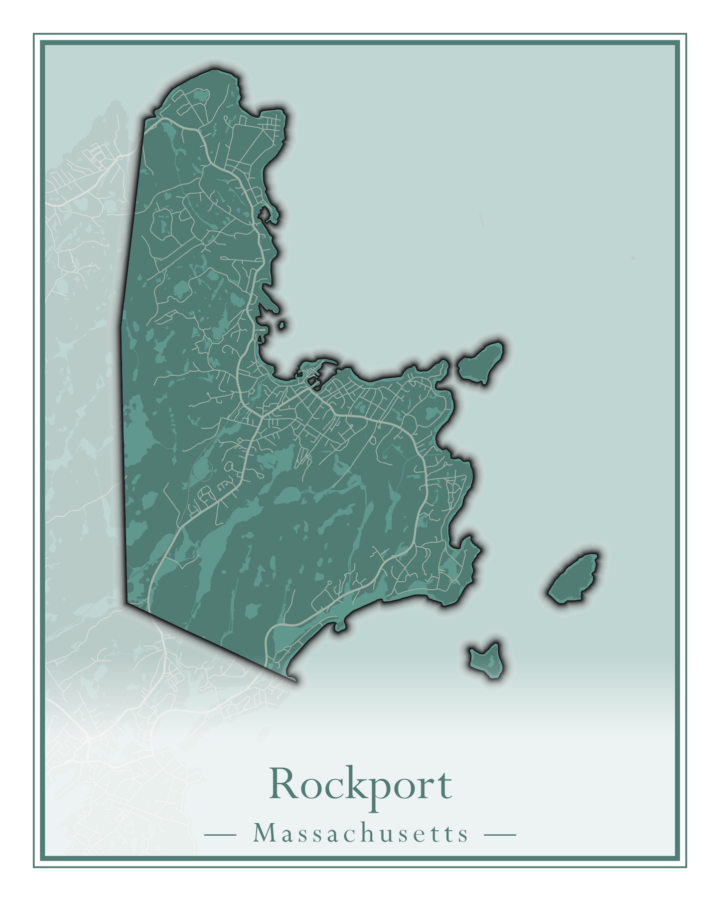 Massachusetts Towns - Street Map (Richmond - Rockport)