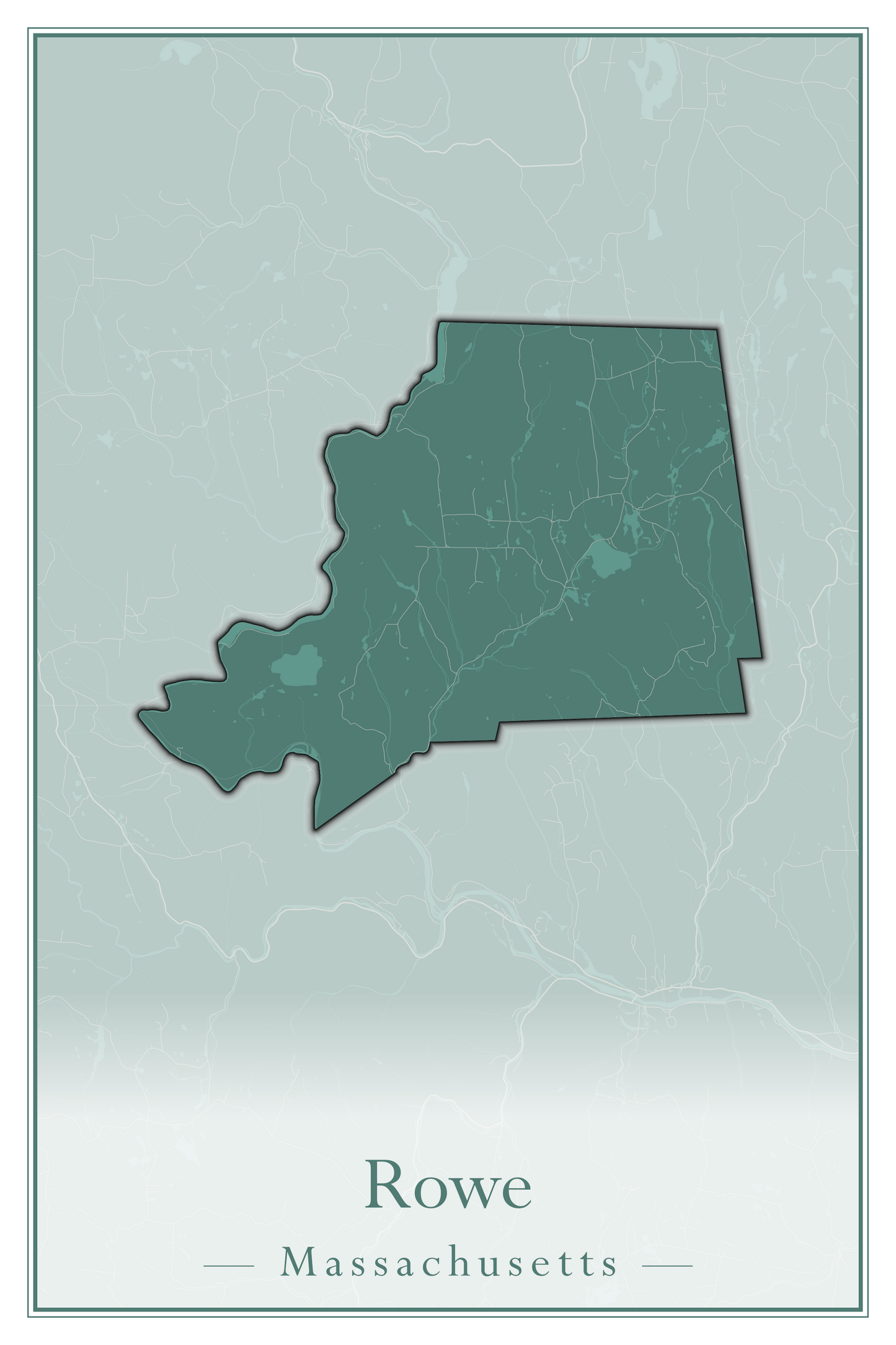 Massachusetts Towns - Street Map (Rowe - Russell)