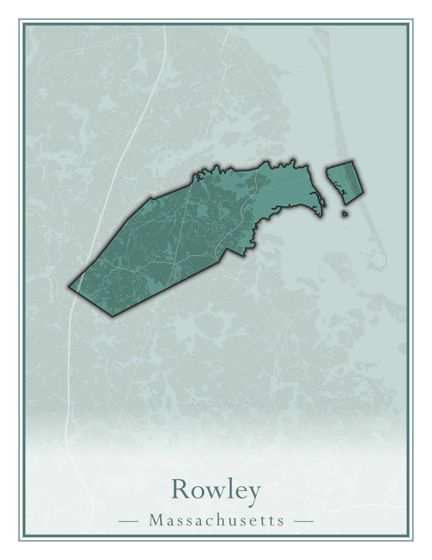 Massachusetts Towns - Street Map (Rowe - Russell)