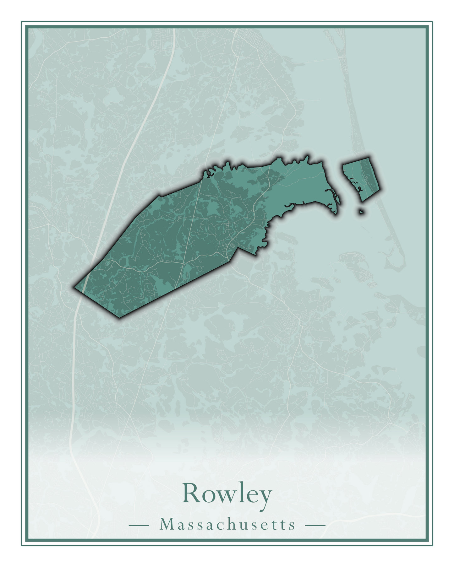 Massachusetts Towns - Street Map (Rowe - Russell)