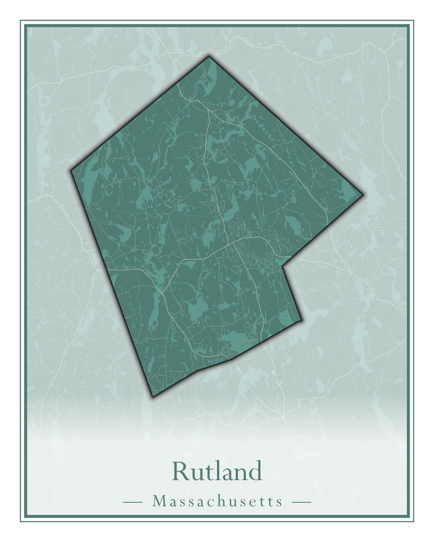 Massachusetts Towns - Street Map (Rutland - Sandisfield)