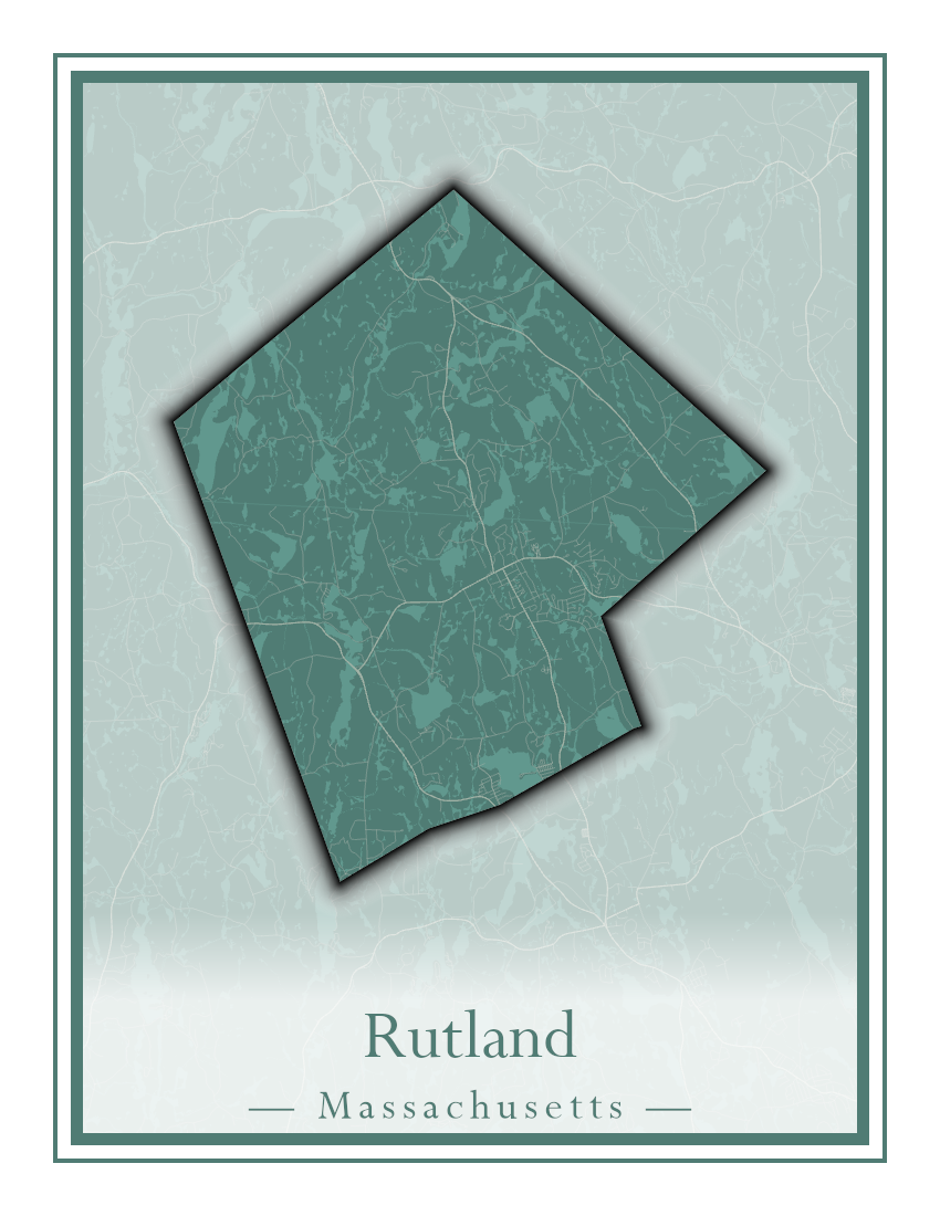 Massachusetts Towns - Street Map (Rutland - Sandisfield)