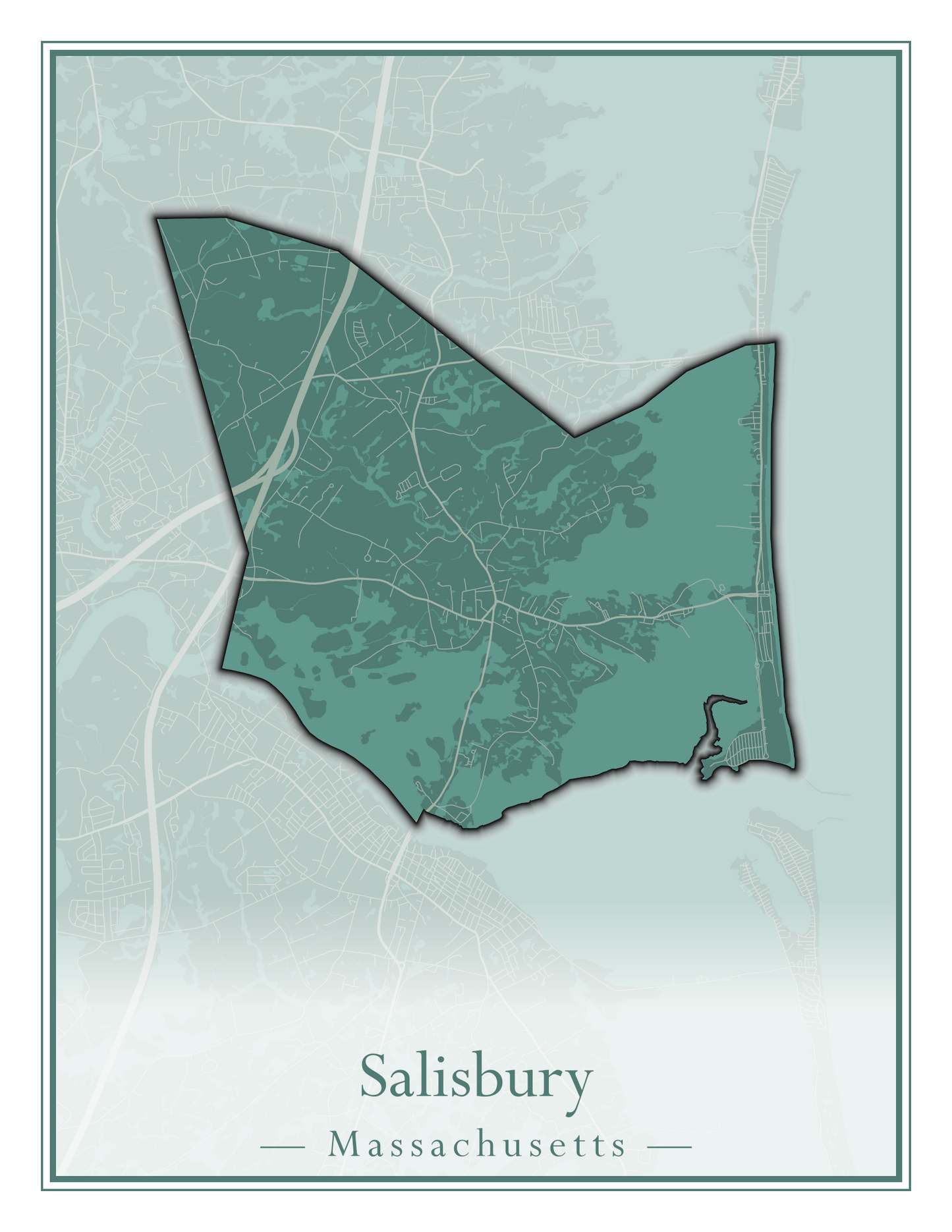 Massachusetts Towns - Street Map (Rutland - Sandisfield)