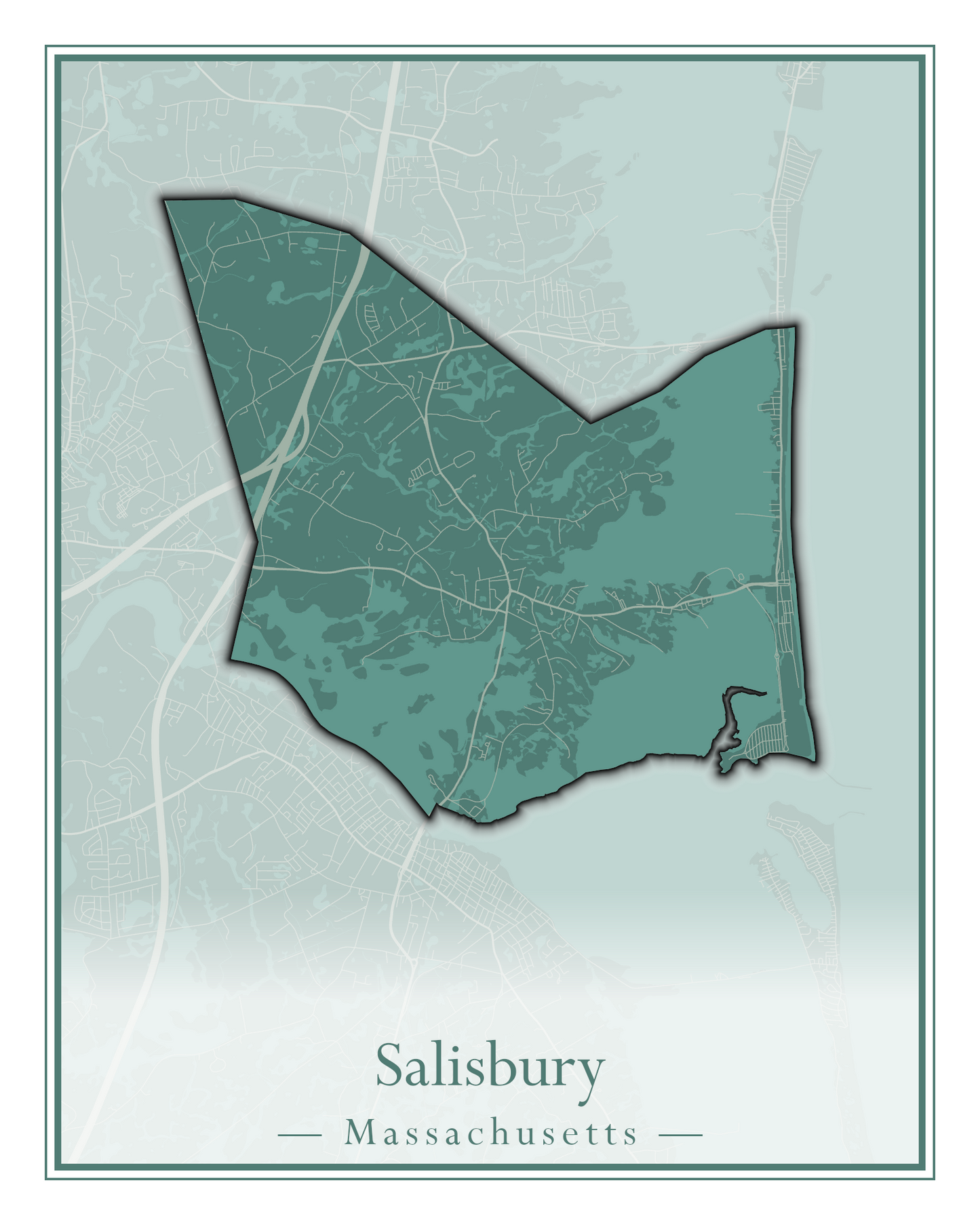 Massachusetts Towns - Street Map (Rutland - Sandisfield)