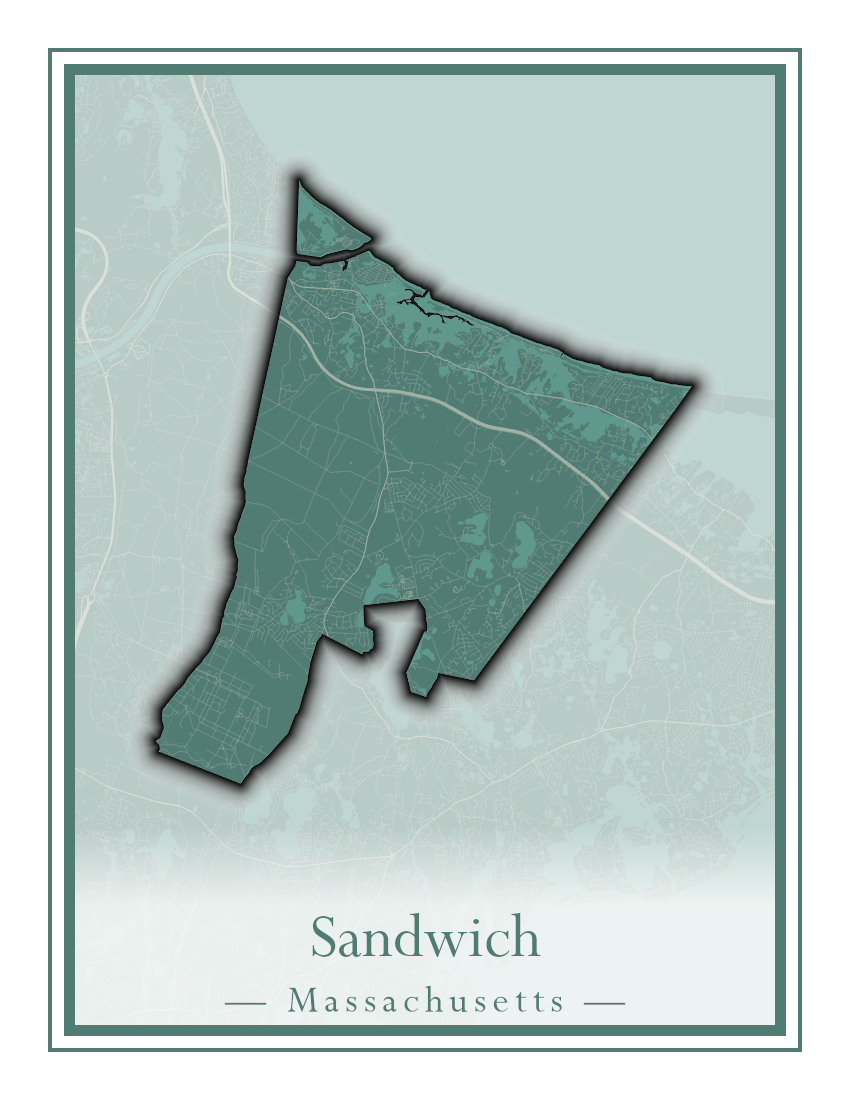 Massachusetts Towns - Street Map (Sandwich - Scituate)