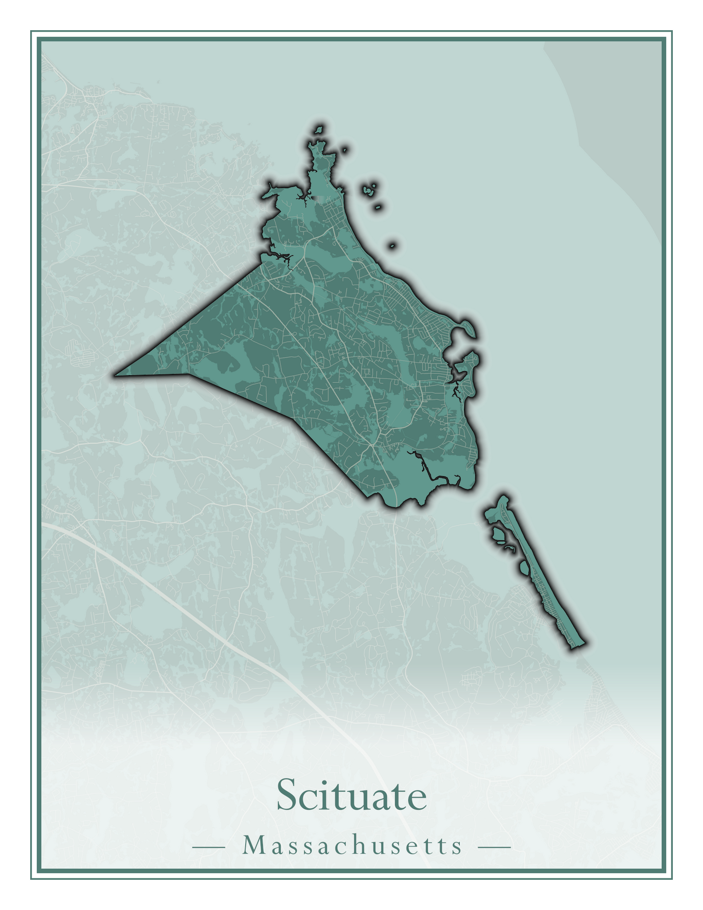 Massachusetts Towns - Street Map (Sandwich - Scituate)