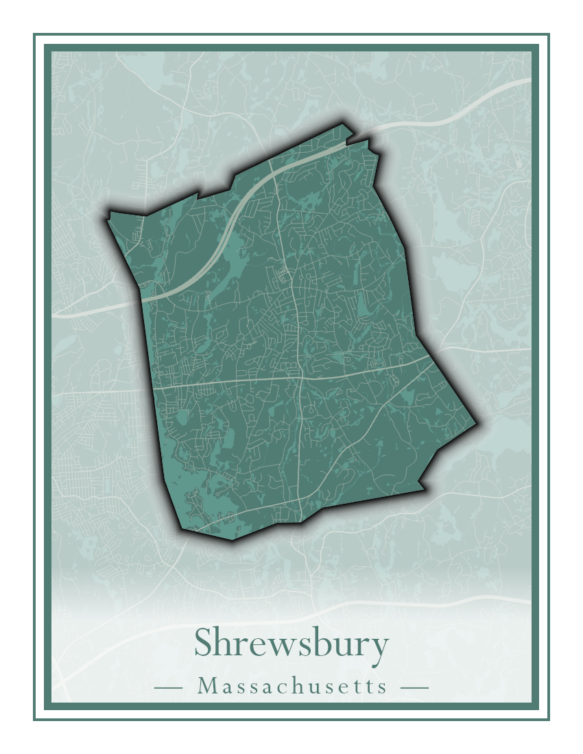 Massachusetts Towns - Street Map (Sherborn - Shutesbury)