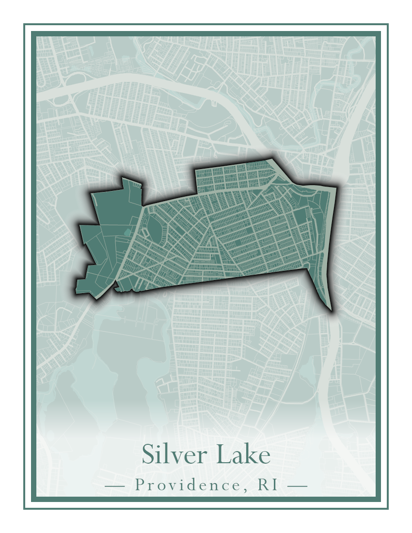 Providence Neighborhoods - Street Map (Silver Lake - Upper South Providence)