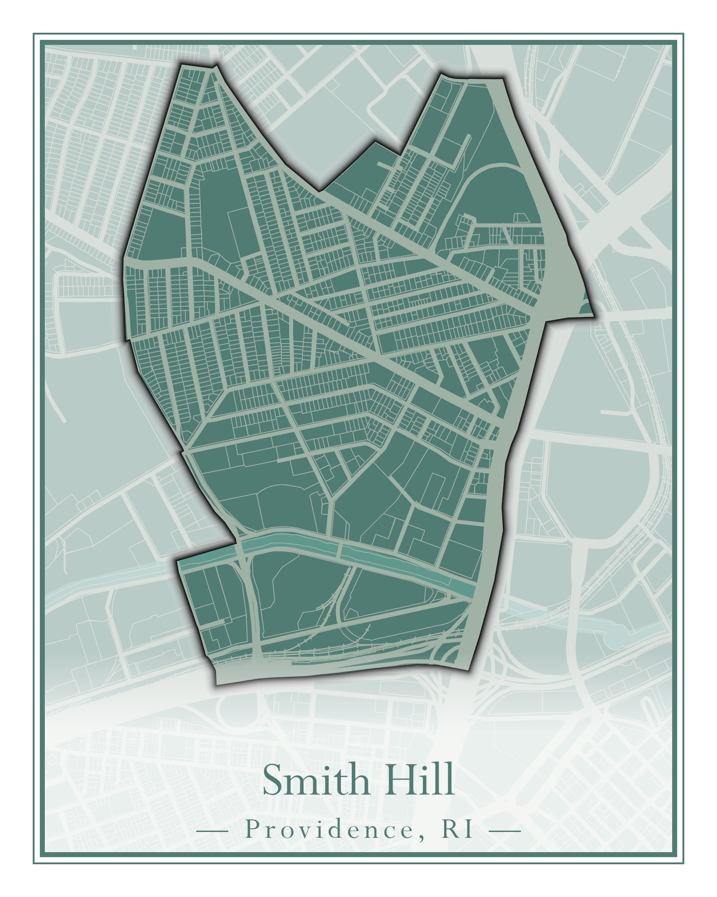 Providence Neighborhoods - Street Map (Silver Lake - Upper South Providence)