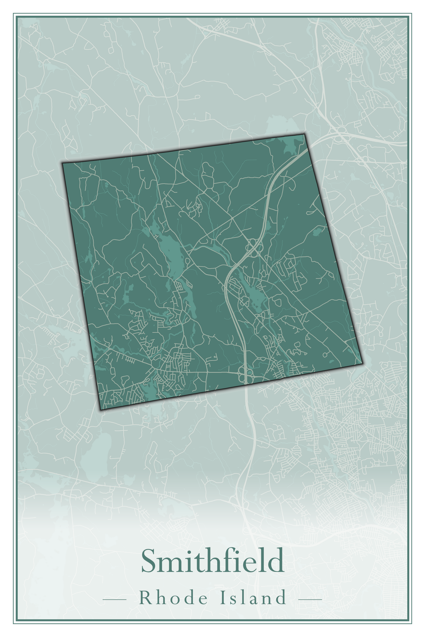 Rhode Island Towns - Street Map (Richmond - South Kingstown)