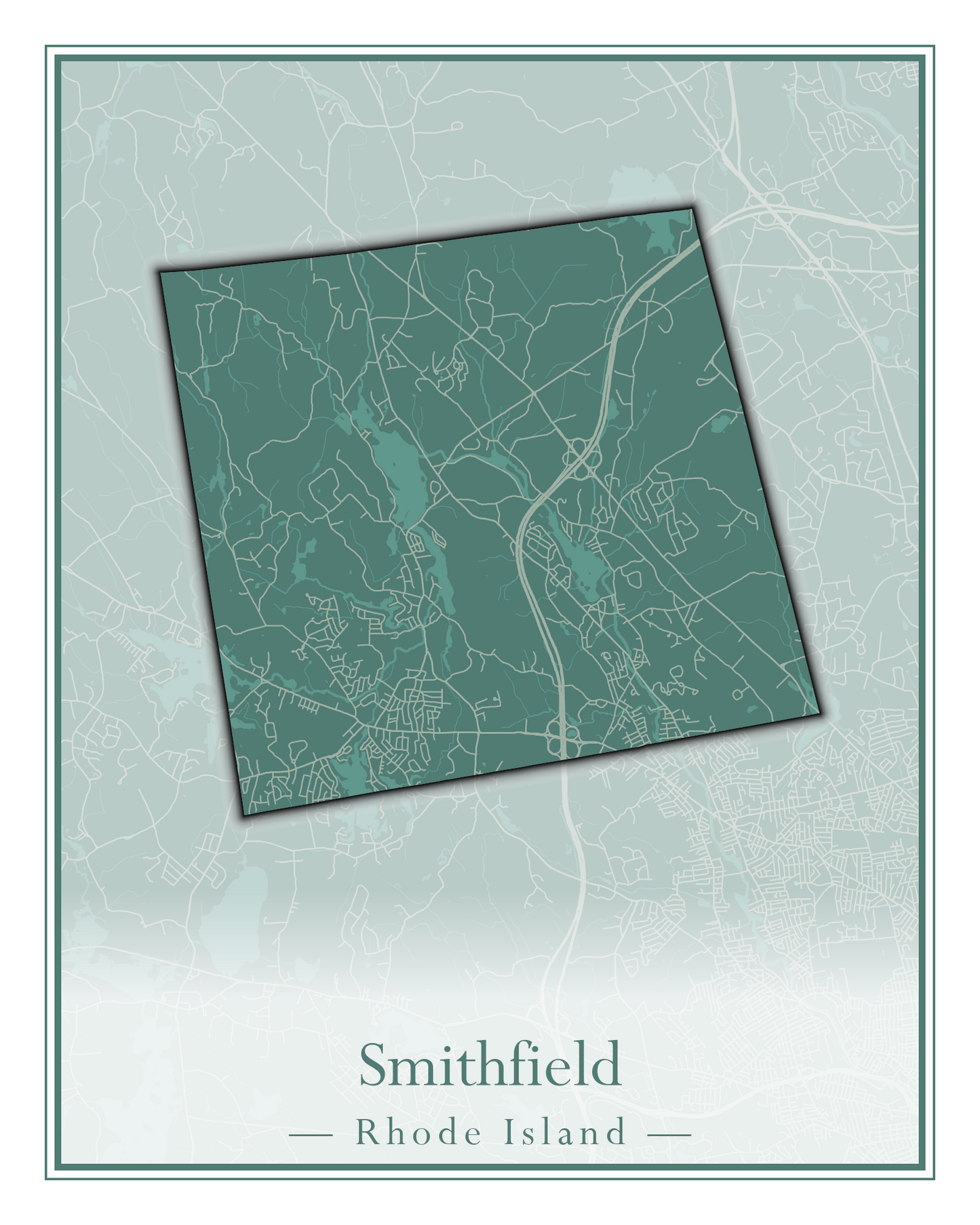 Rhode Island Towns - Street Map (Richmond - South Kingstown)