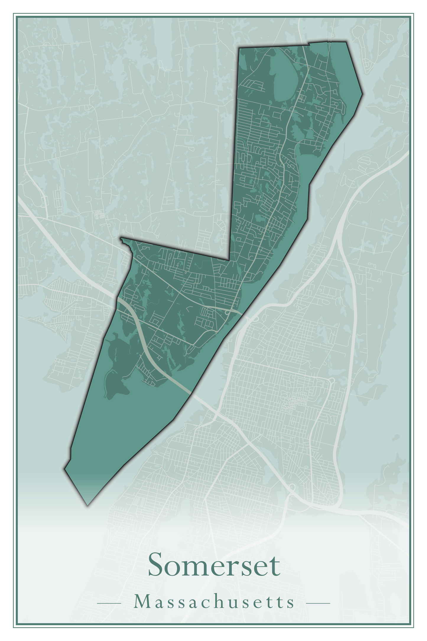 Massachusetts Towns - Street Map (Somerset - Southampton)