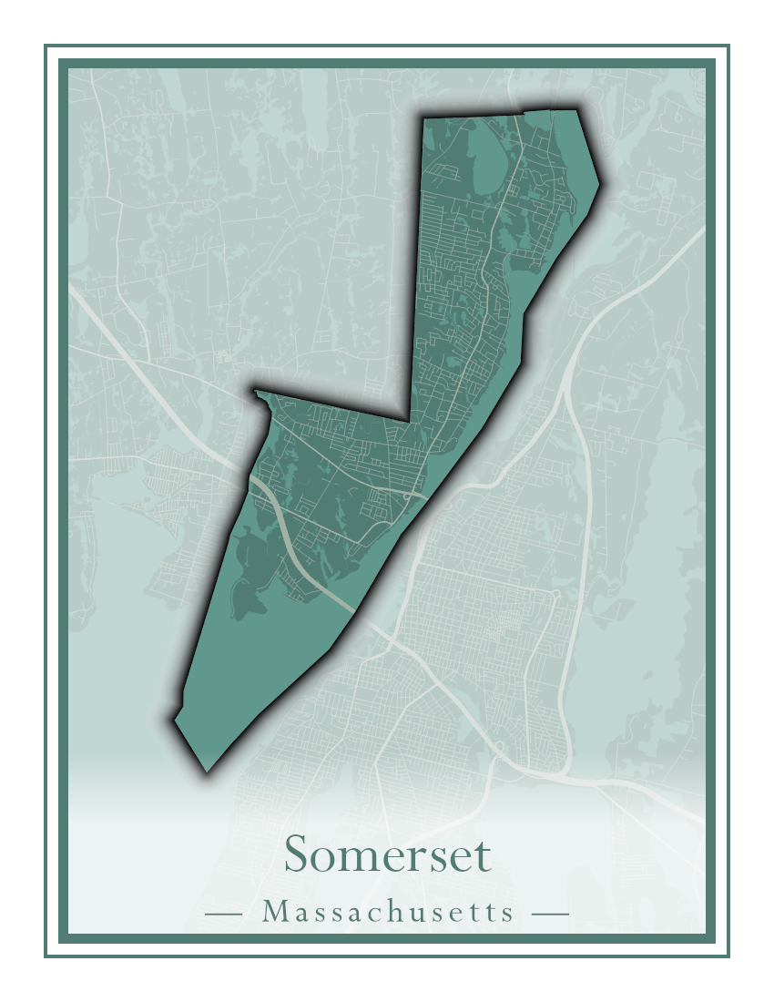 Massachusetts Towns - Street Map (Somerset - Southampton)