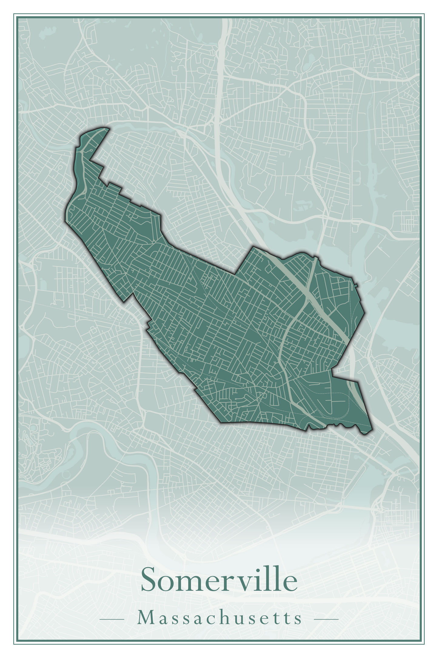 Massachusetts Towns - Street Map (Somerset - Southampton)