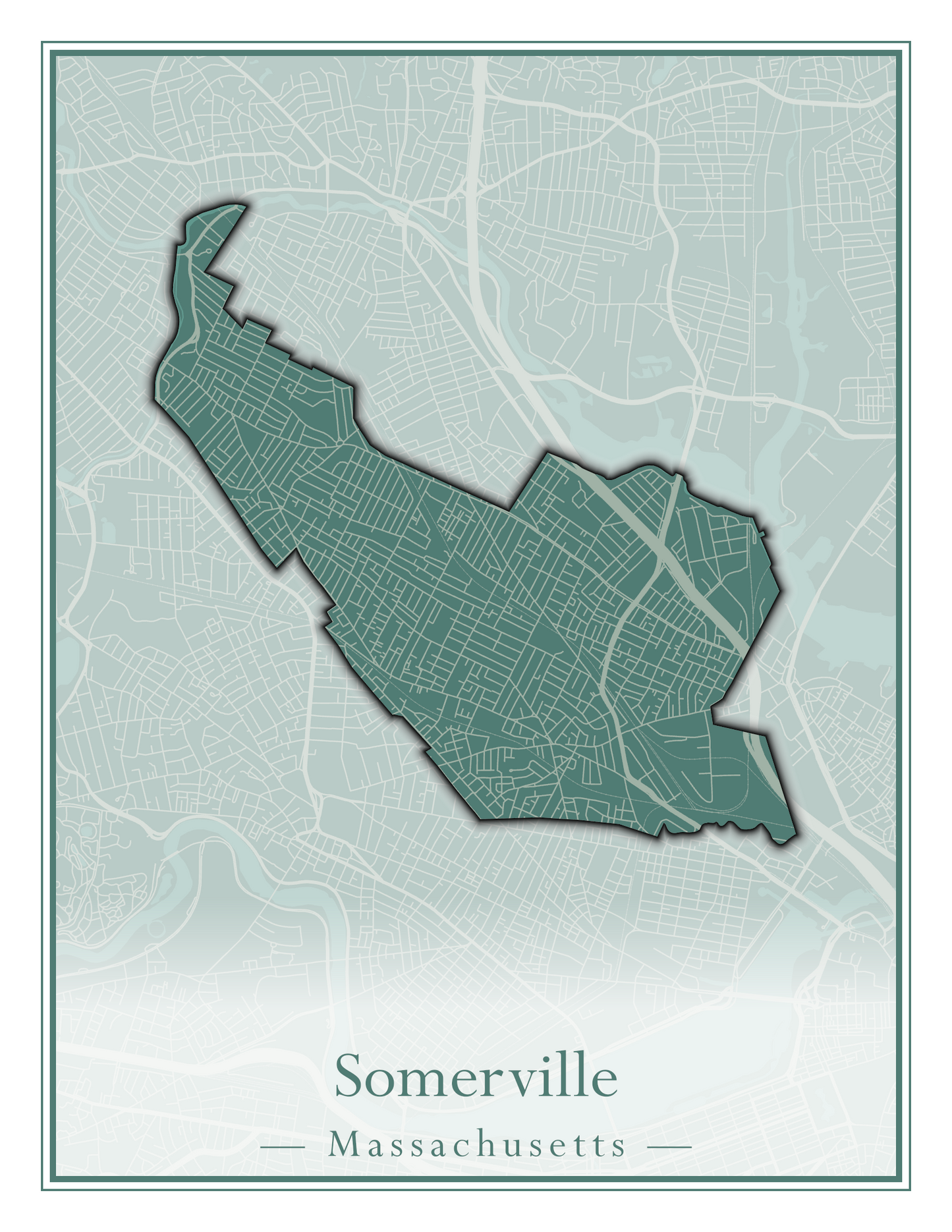 Massachusetts Towns - Street Map (Somerset - Southampton)