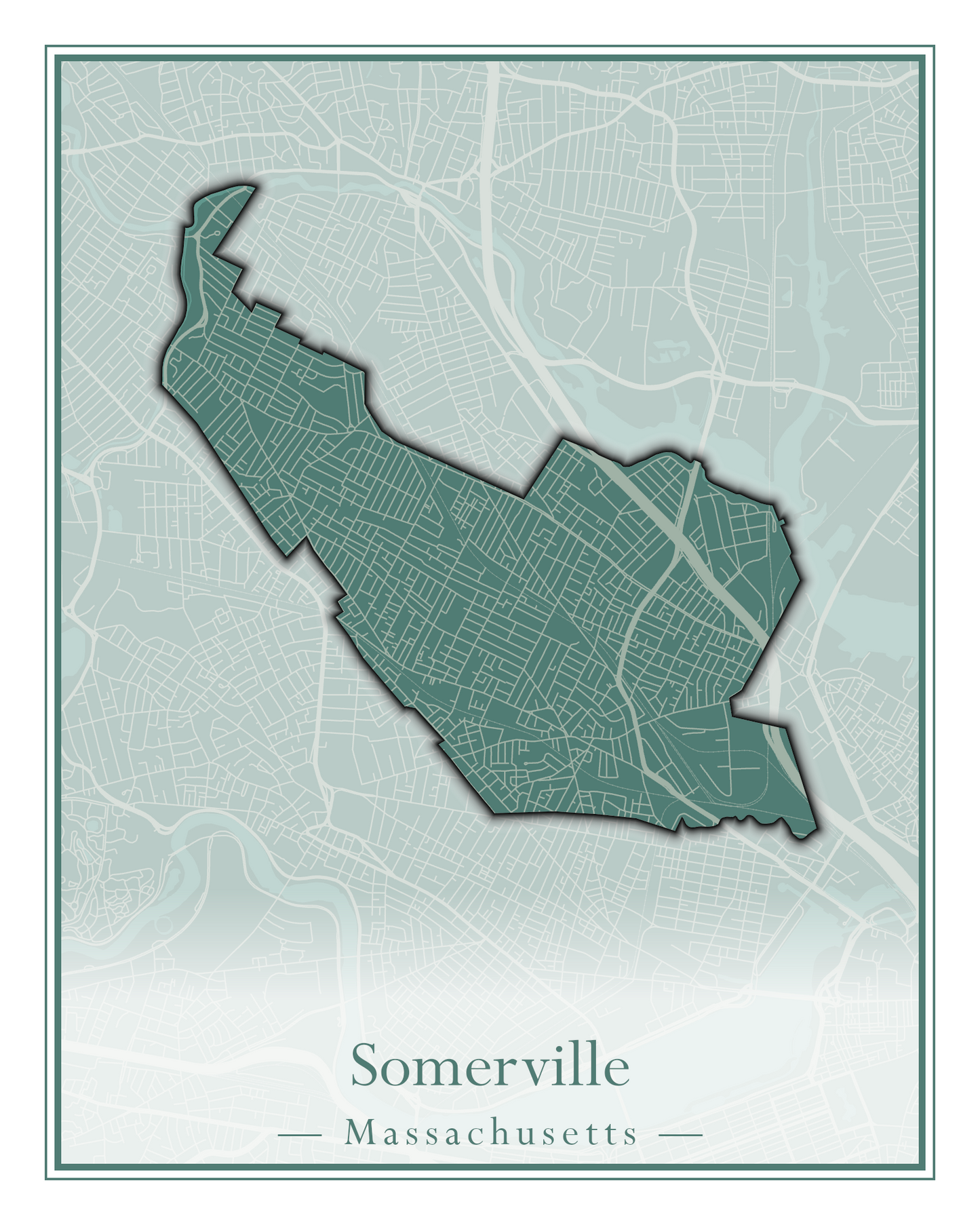 Massachusetts Towns - Street Map (Somerset - Southampton)