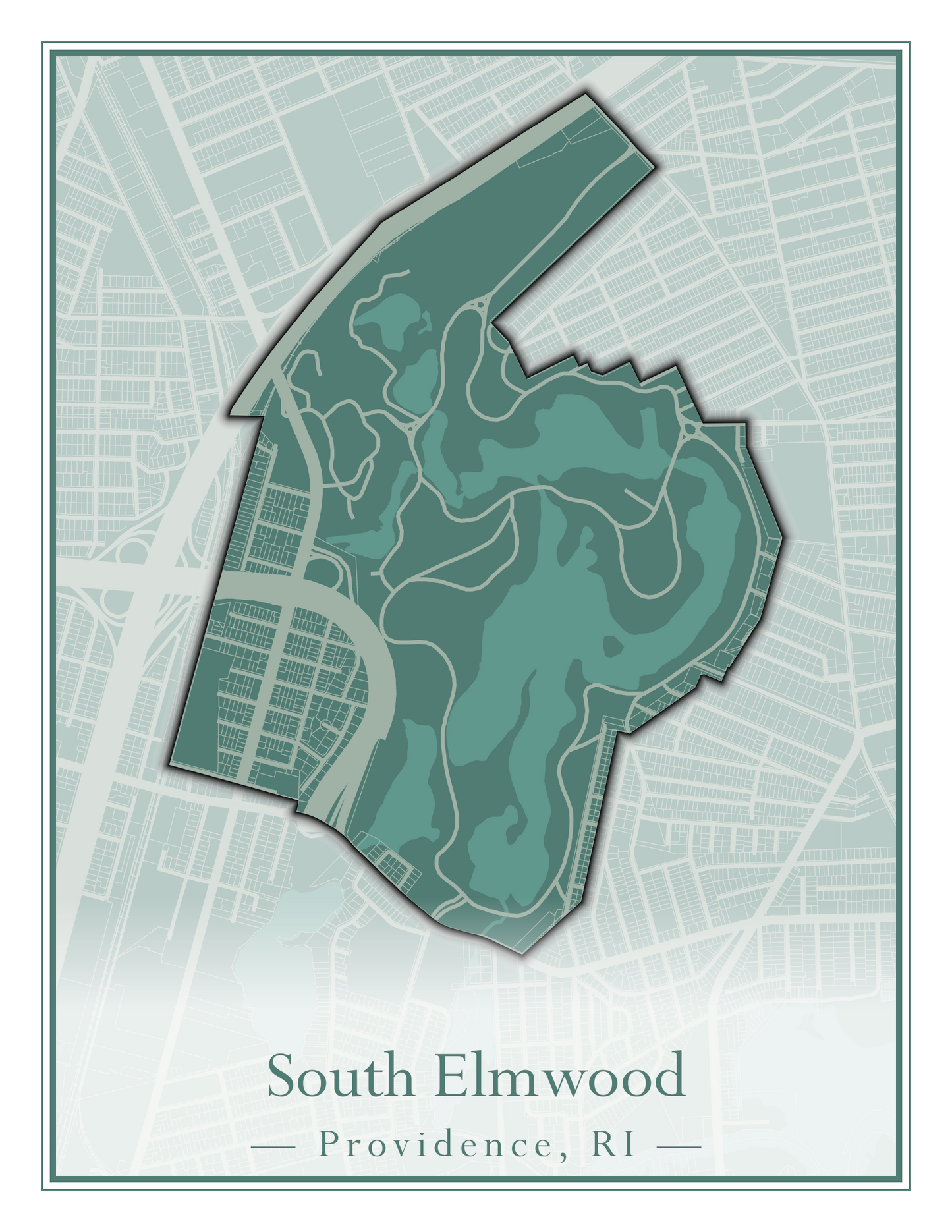 Providence Neighborhoods - Street Map (Silver Lake - Upper South Providence)