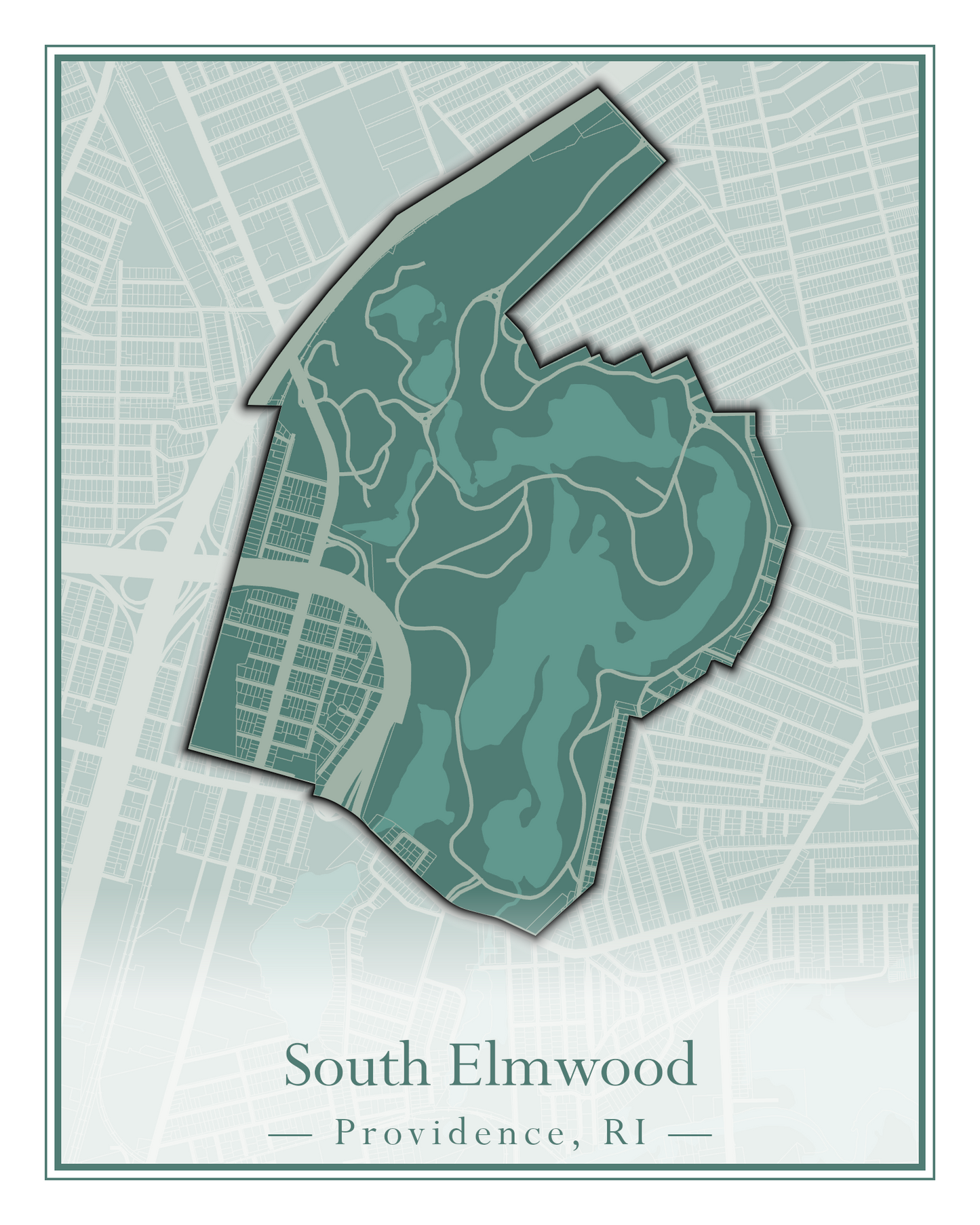 Providence Neighborhoods - Street Map (Silver Lake - Upper South Providence)