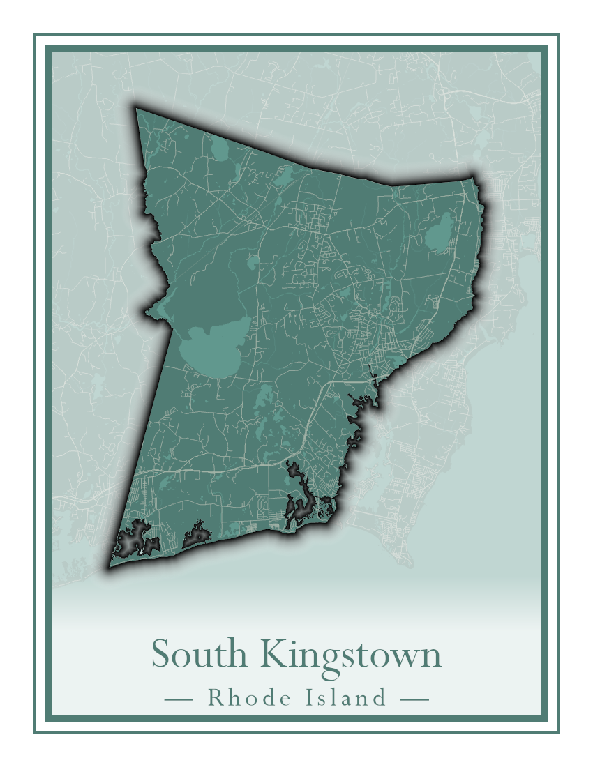 Rhode Island Towns - Street Map (Richmond - South Kingstown)