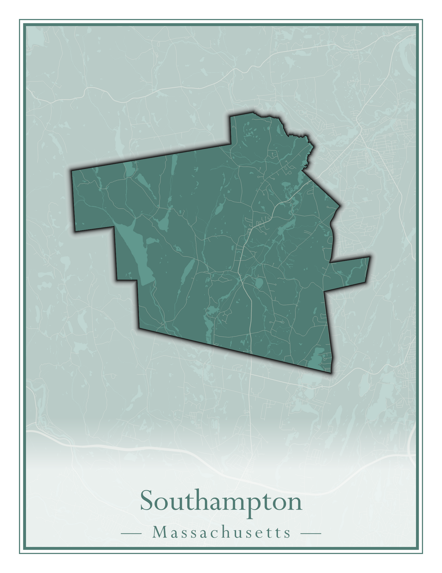 Massachusetts Towns - Street Map (Somerset - Southampton)