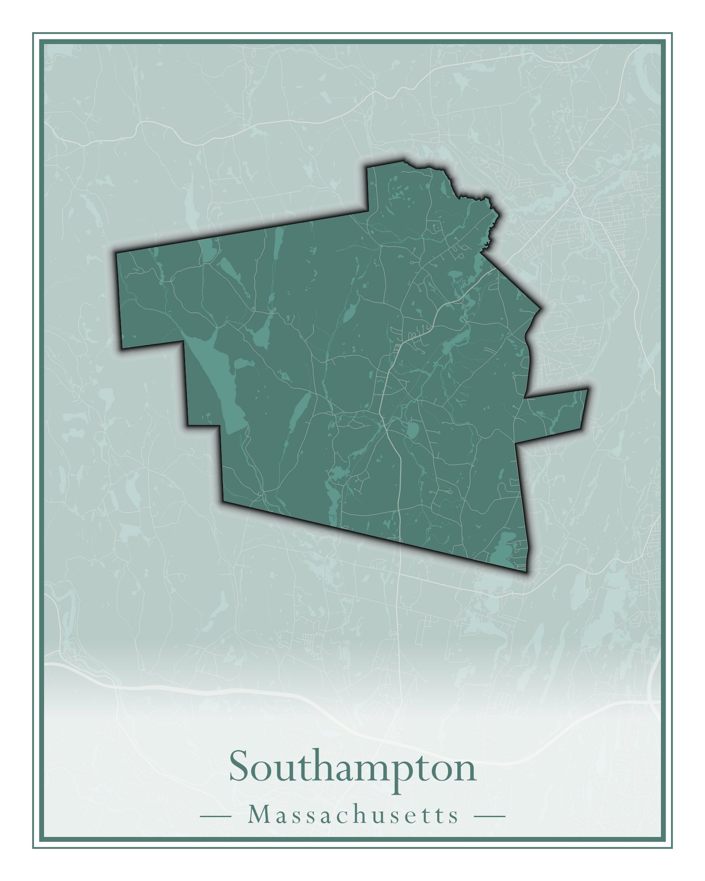 Massachusetts Towns - Street Map (Somerset - Southampton)