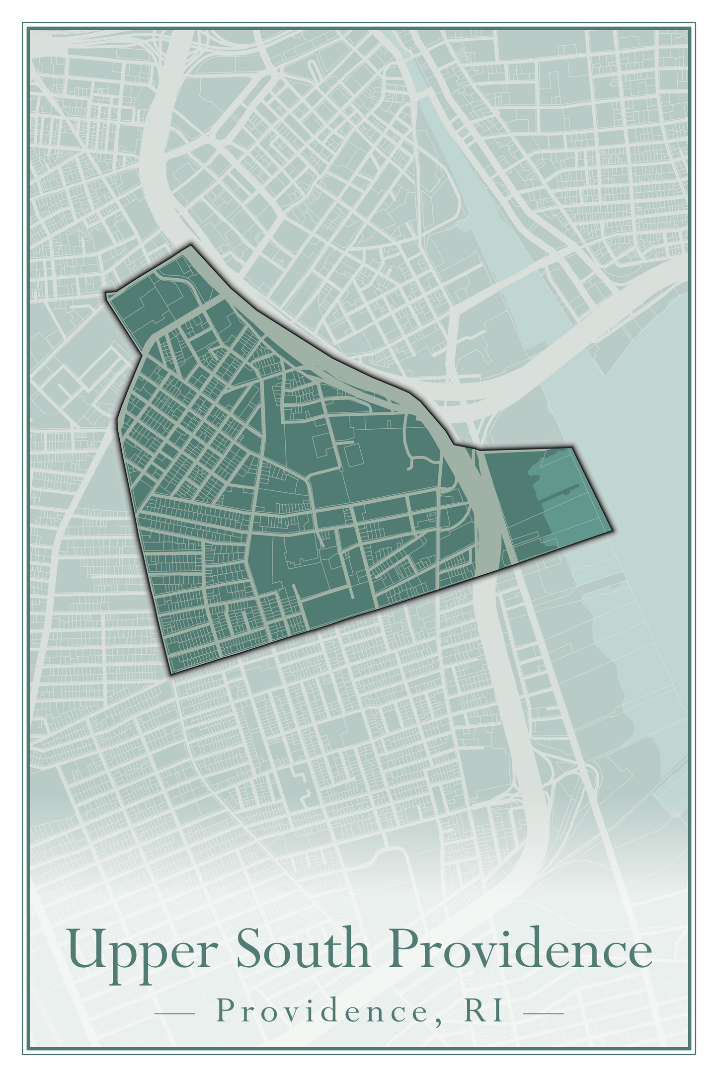 Providence Neighborhoods - Street Map (Silver Lake - Upper South Providence)