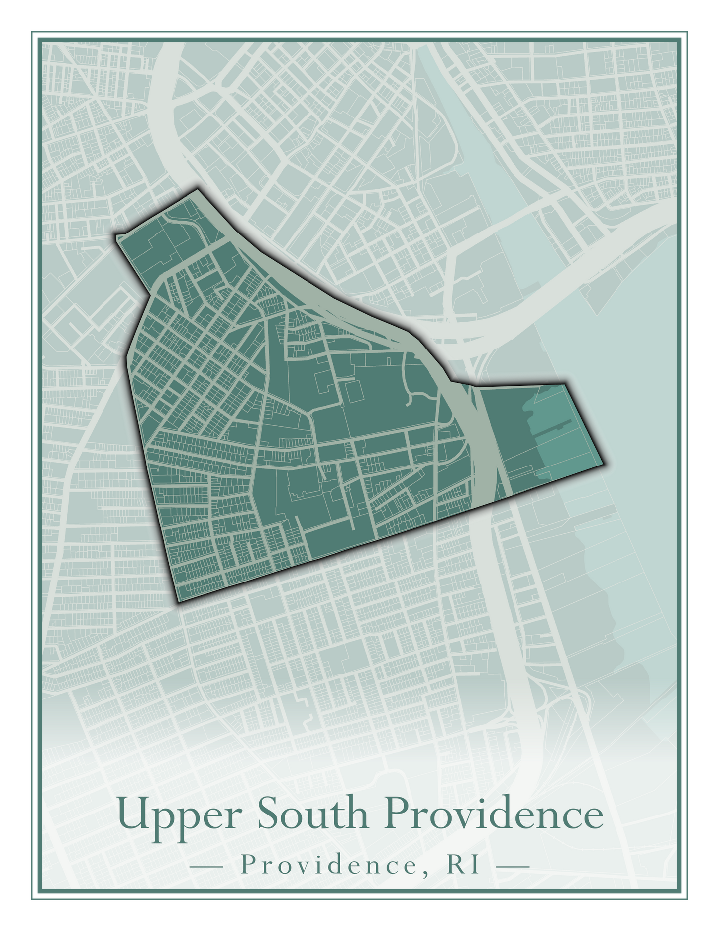 Providence Neighborhoods - Street Map (Silver Lake - Upper South Providence)