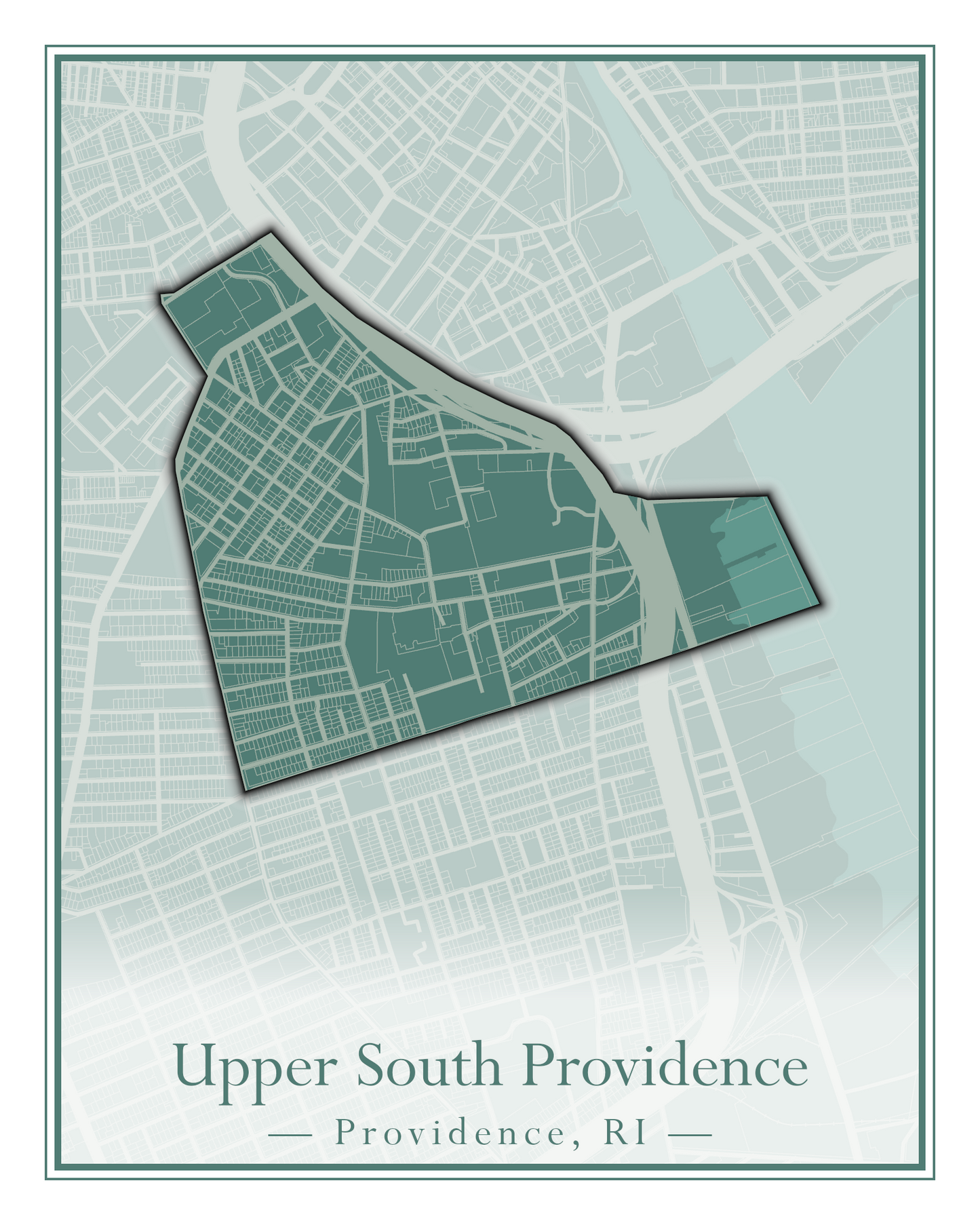 Providence Neighborhoods - Street Map (Silver Lake - Upper South Providence)