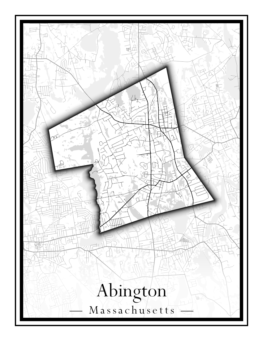 Massachusetts Towns - Street Map (Abington - Adams)