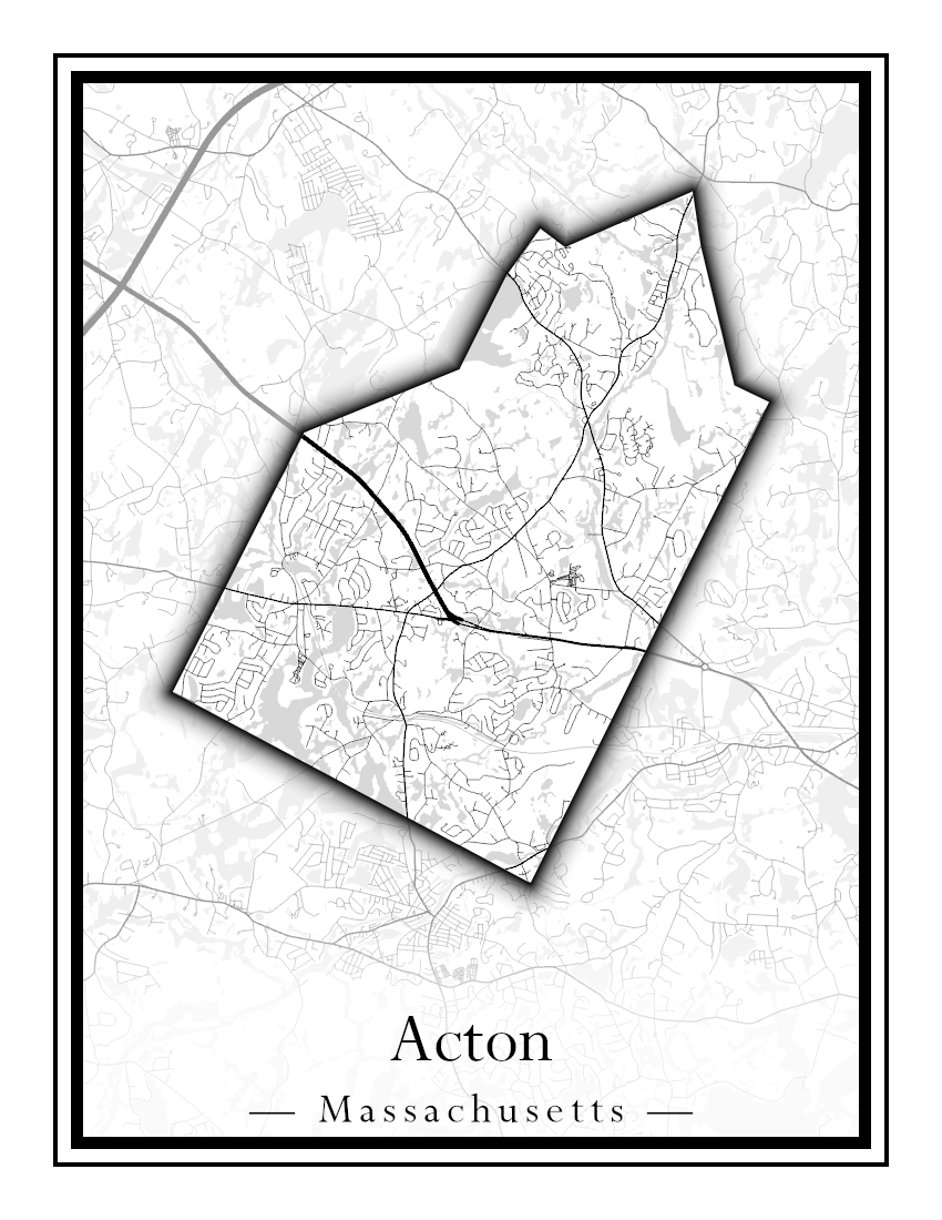 Massachusetts Towns - Street Map (Abington - Adams)