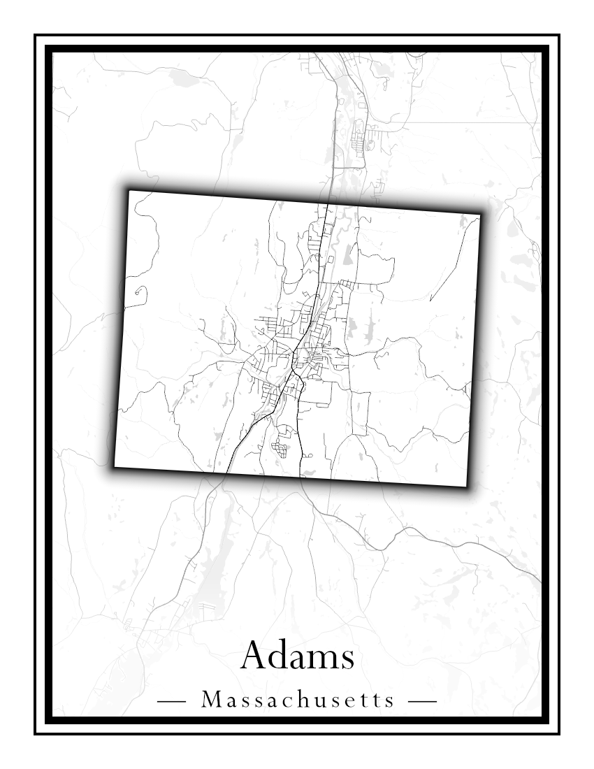 Massachusetts Towns - Street Map (Abington - Adams)