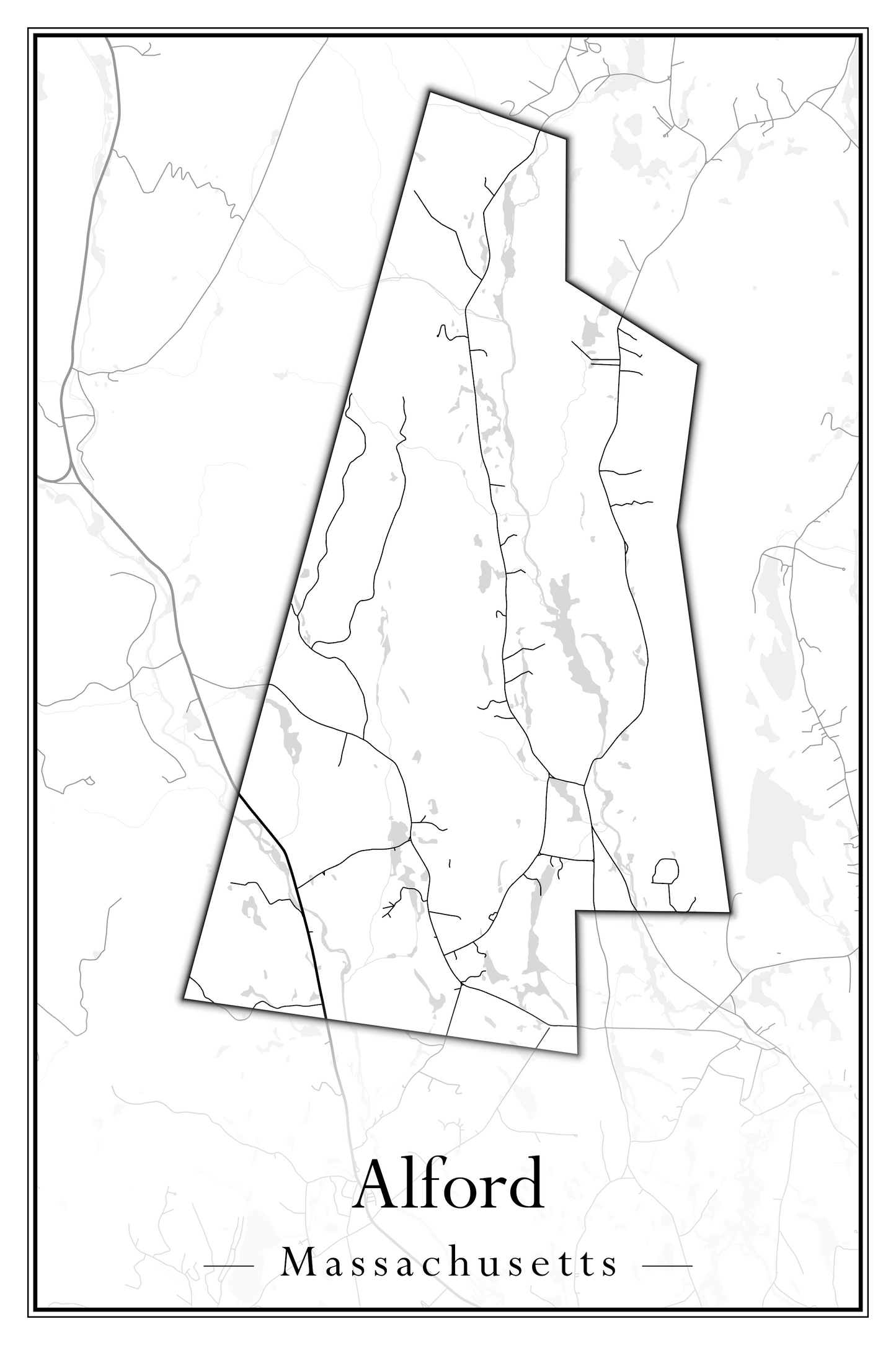 Massachusetts Towns - Street Map (Agawam - Amherst)