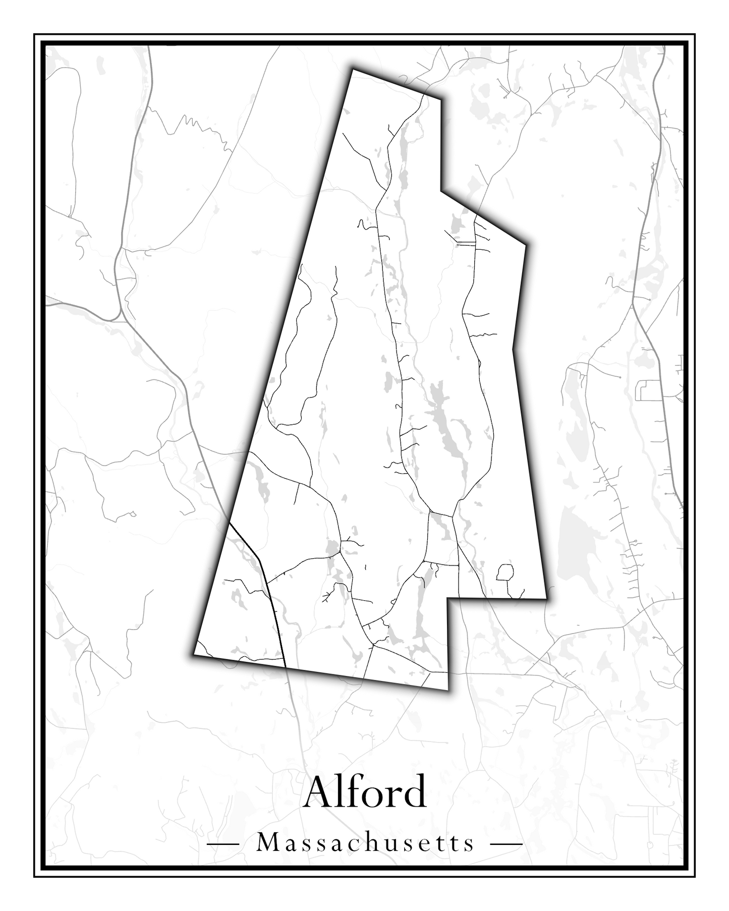 Massachusetts Towns - Street Map (Agawam - Amherst)