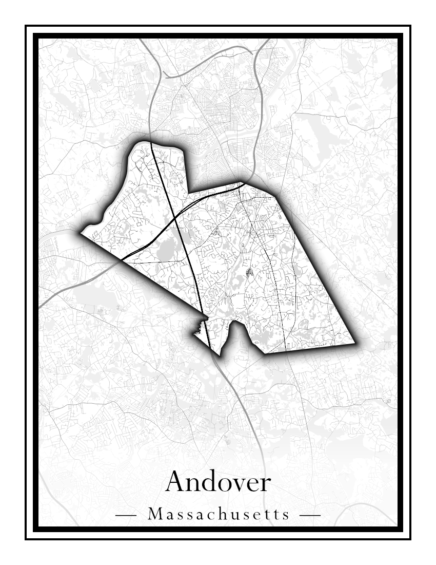 Massachusetts Towns - Street Map (Andover - Ashburnham)