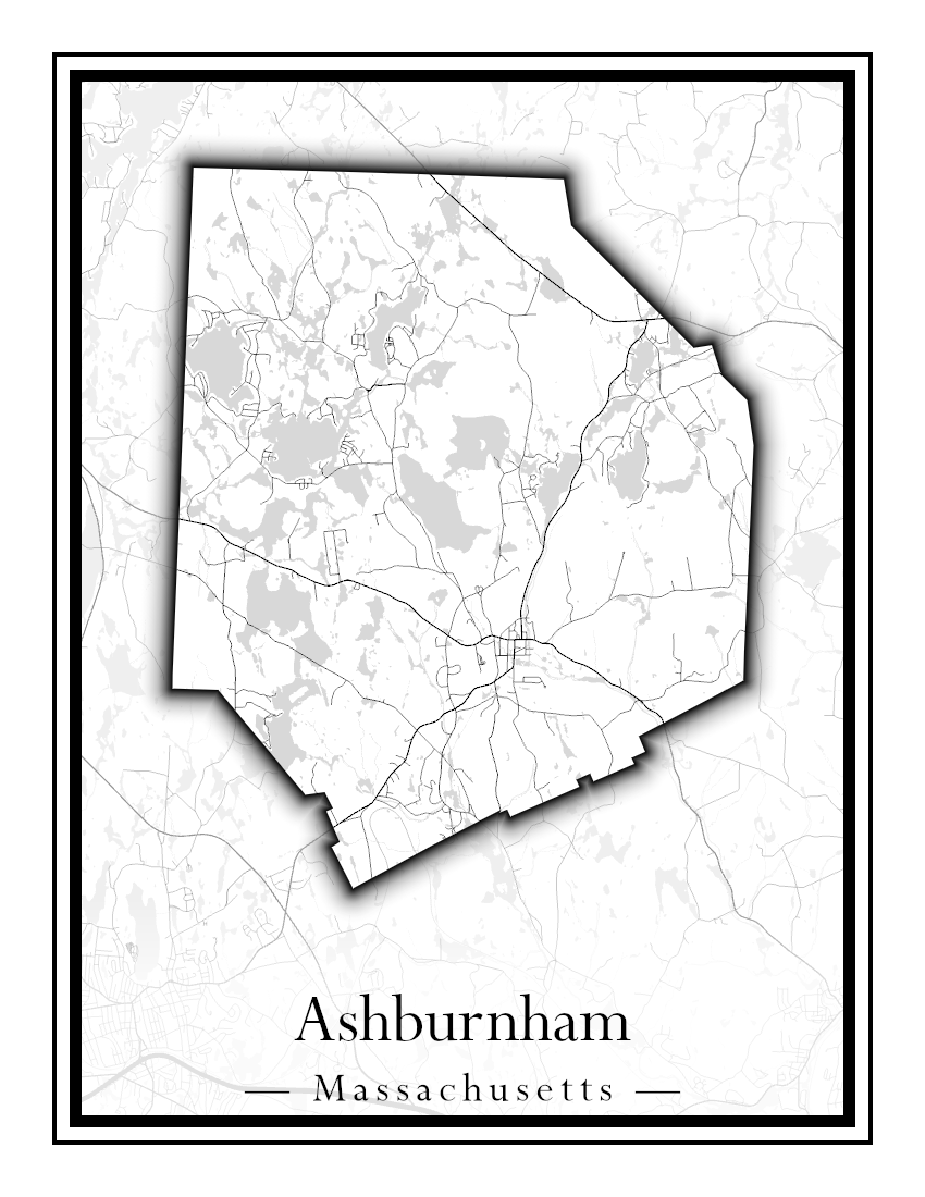 Massachusetts Towns - Street Map (Andover - Ashburnham)