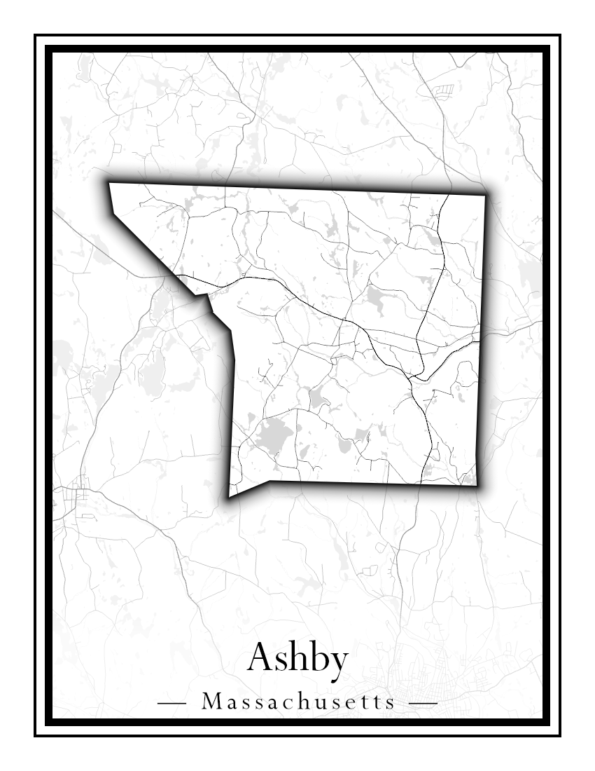 Massachusetts Towns - Street Map (Ashby - Athol)