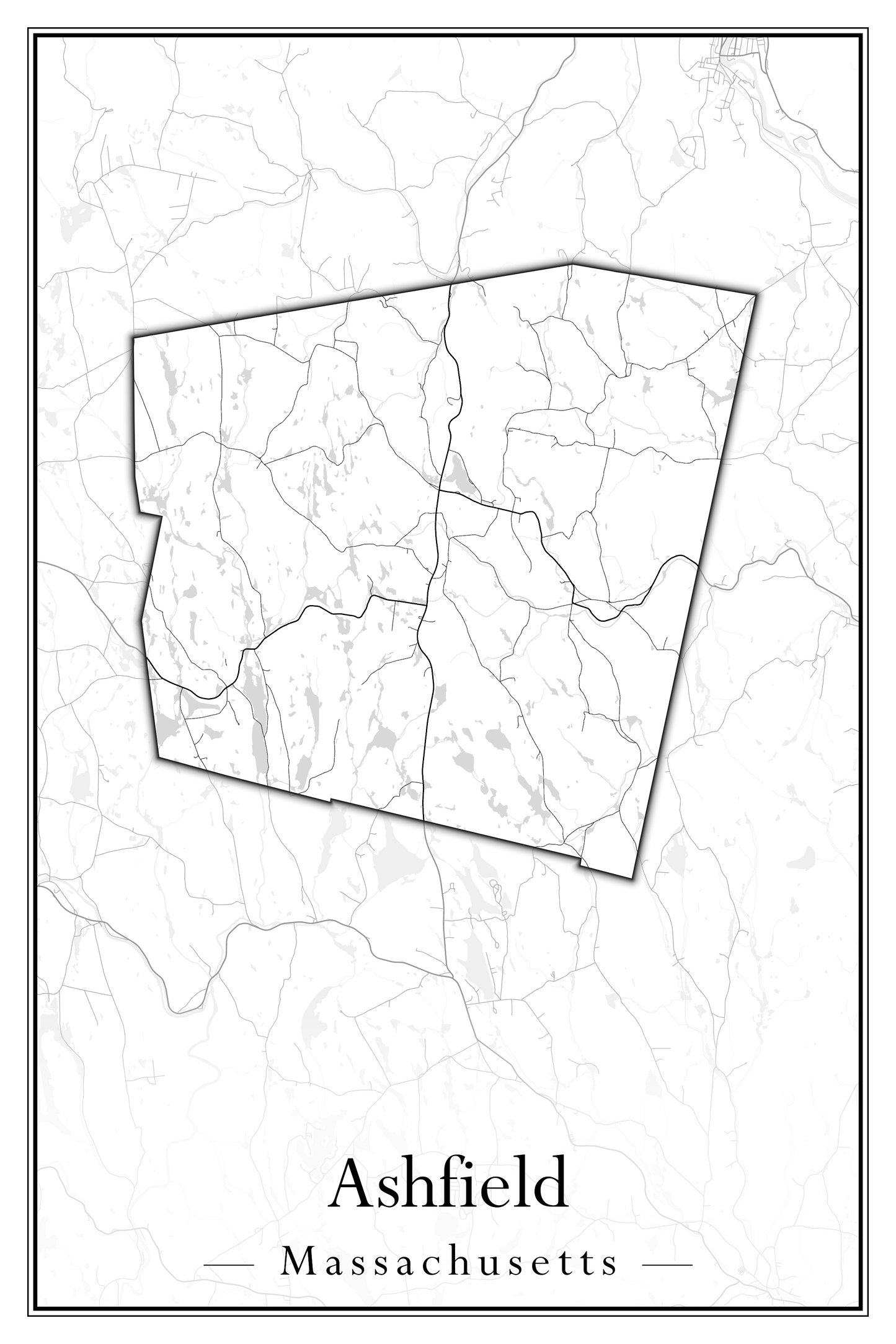 Massachusetts Towns - Street Map (Ashby - Athol)