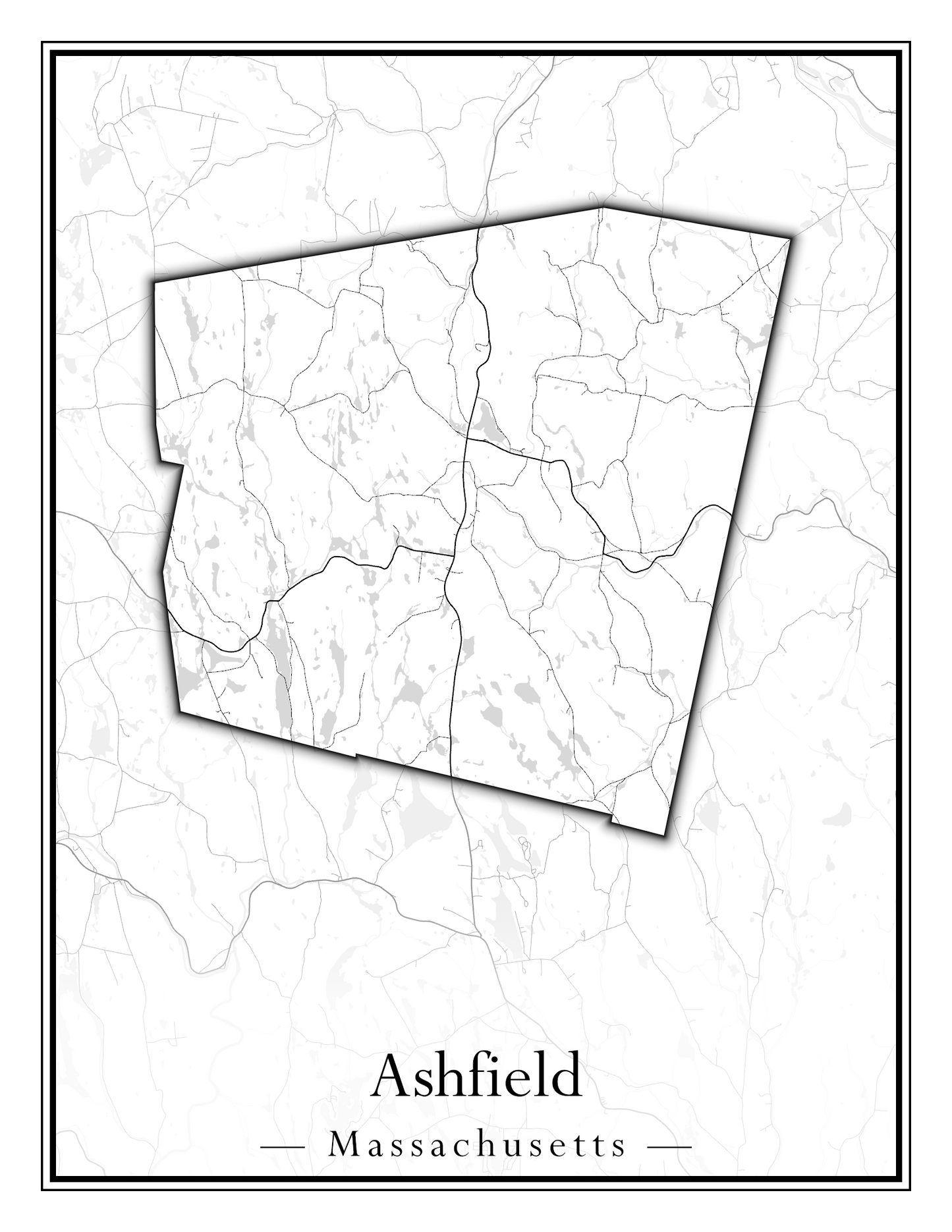 Massachusetts Towns - Street Map (Ashby - Athol)