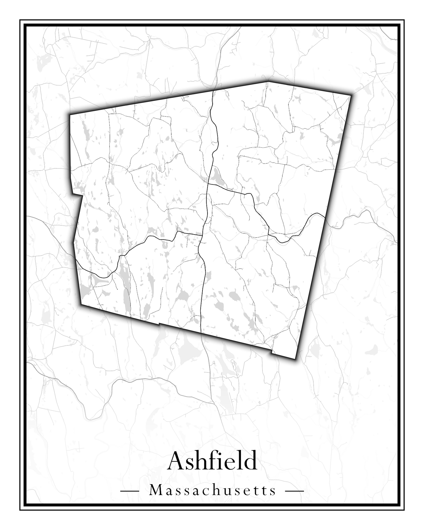 Massachusetts Towns - Street Map (Ashby - Athol)