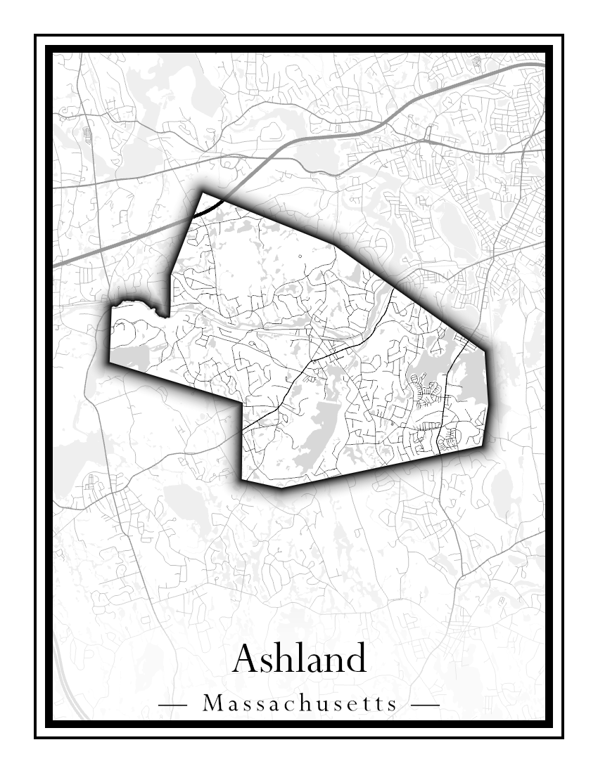 Massachusetts Towns - Street Map (Ashby - Athol)