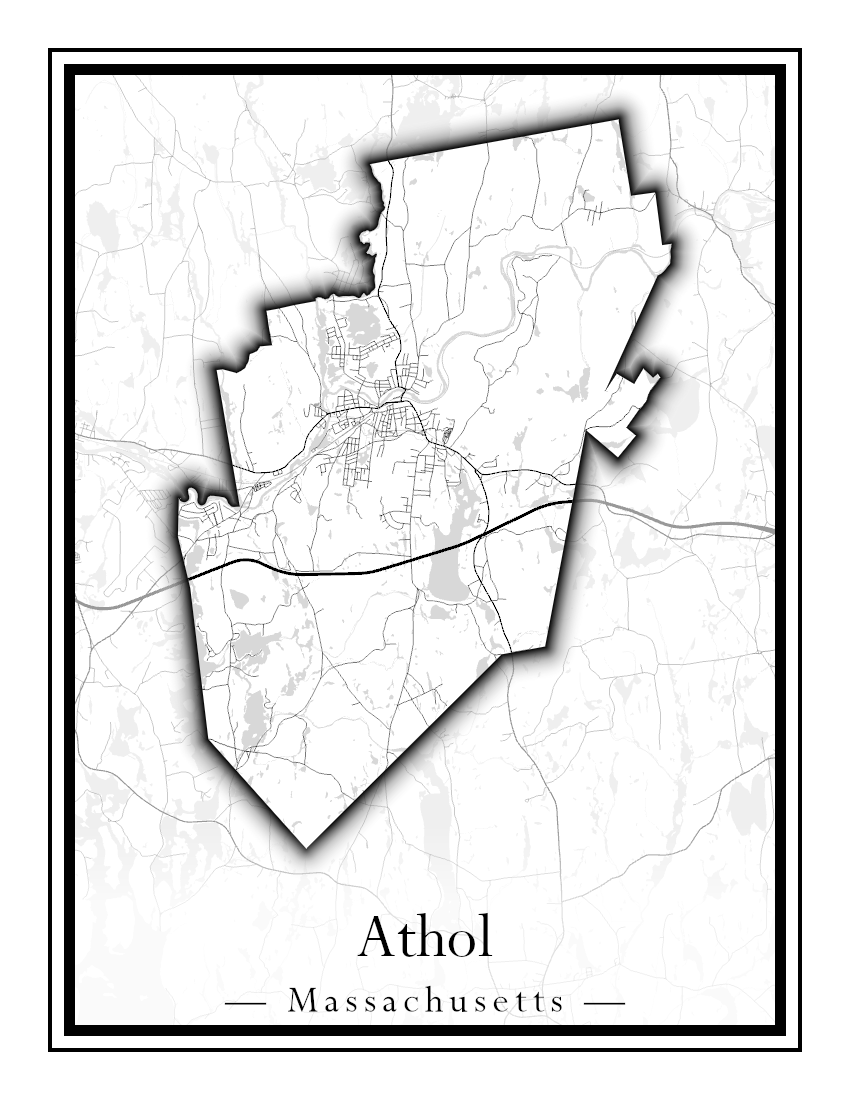 Massachusetts Towns - Street Map (Ashby - Athol)