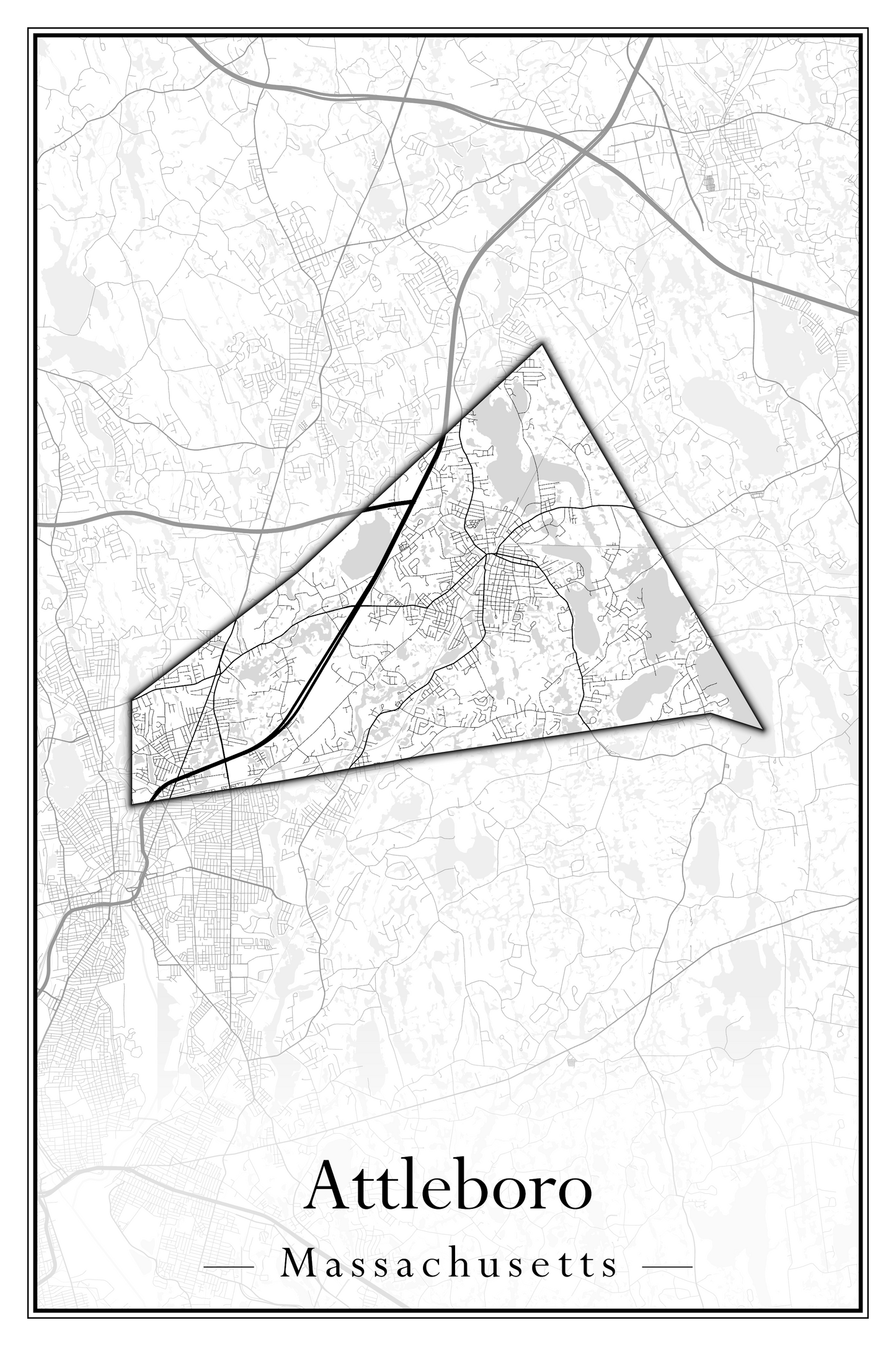 Massachusetts Towns - Street Map (Attleboro - Ayer)